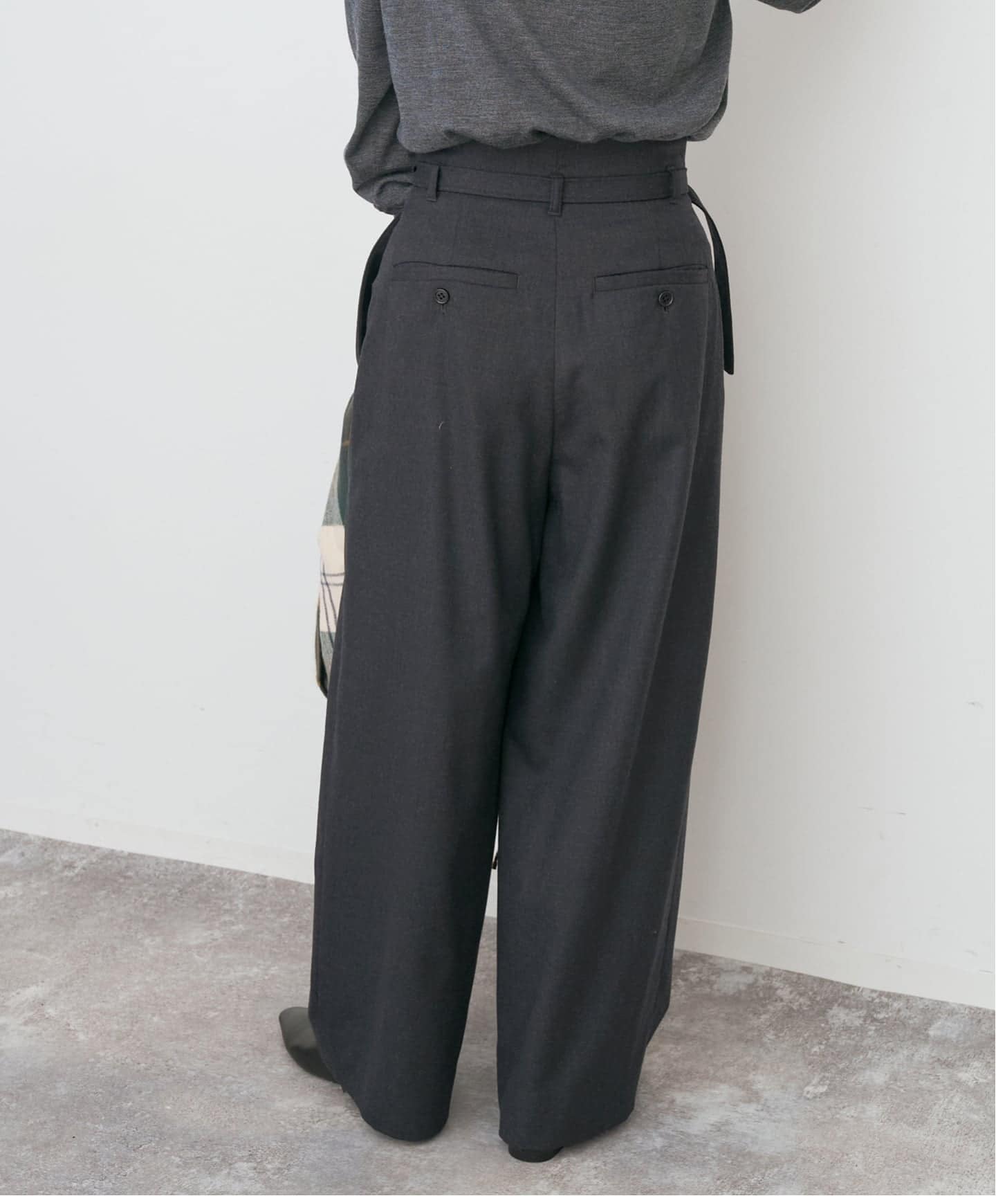 サキソニーベルテッドワイドパンツ（スラックス）｜Spick and Span