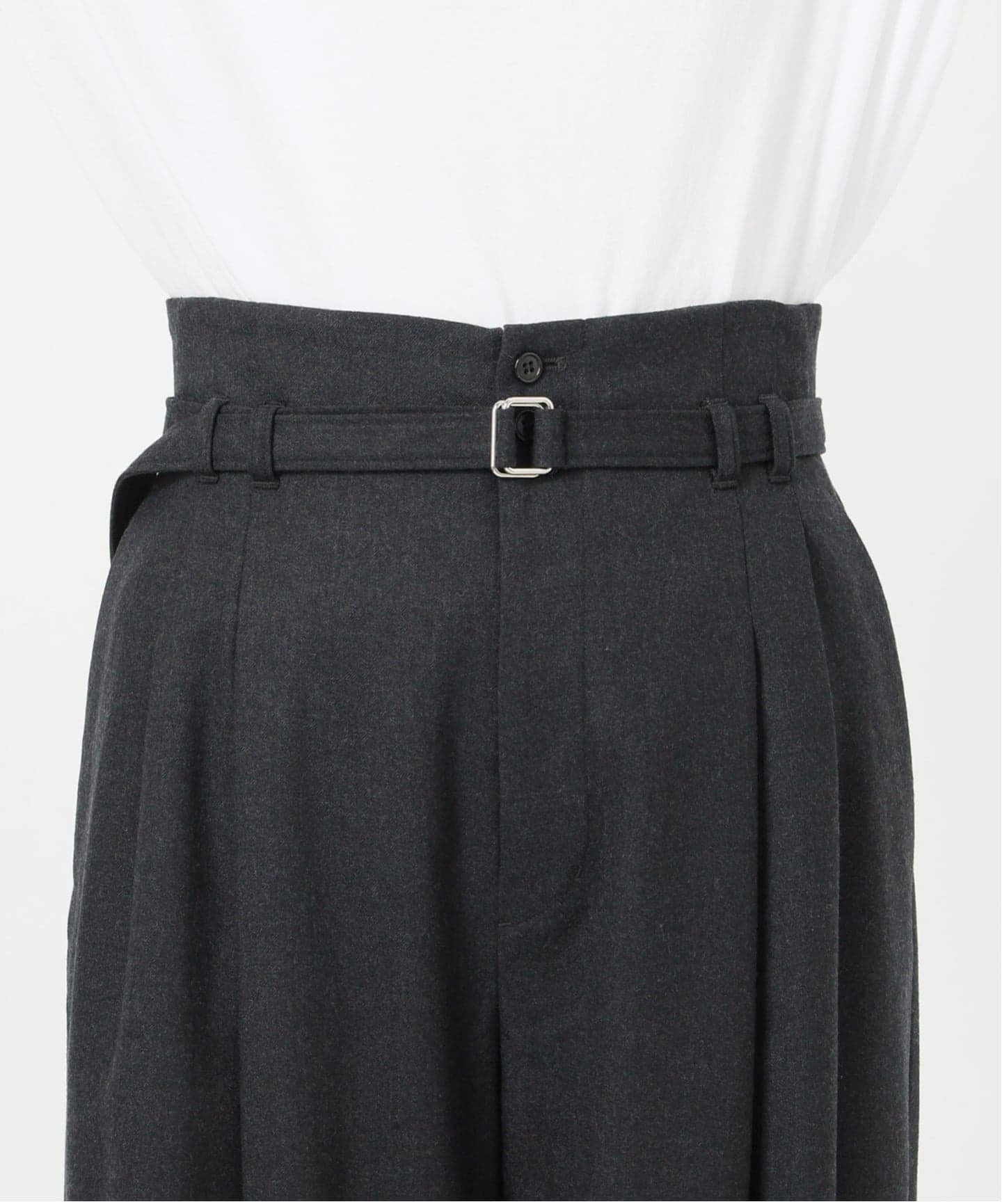 サキソニーベルテッドワイドパンツ（スラックス）｜Spick and Span