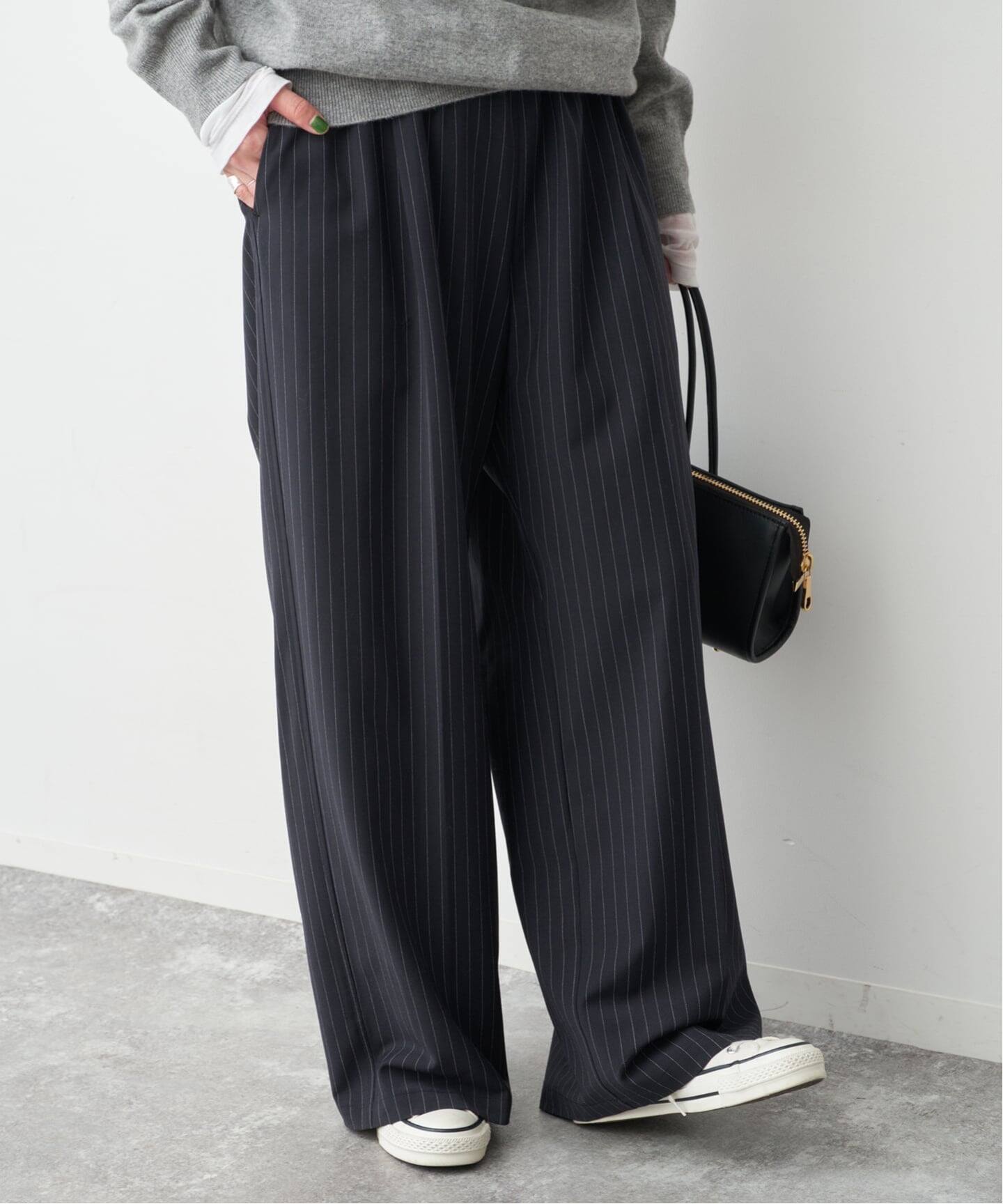 【NEW】スピック＆スパン（Spick and Span）/TWストライプイージーパンツ TWストライプイージーパンツ（スラックス）｜Spick and Span（スピック