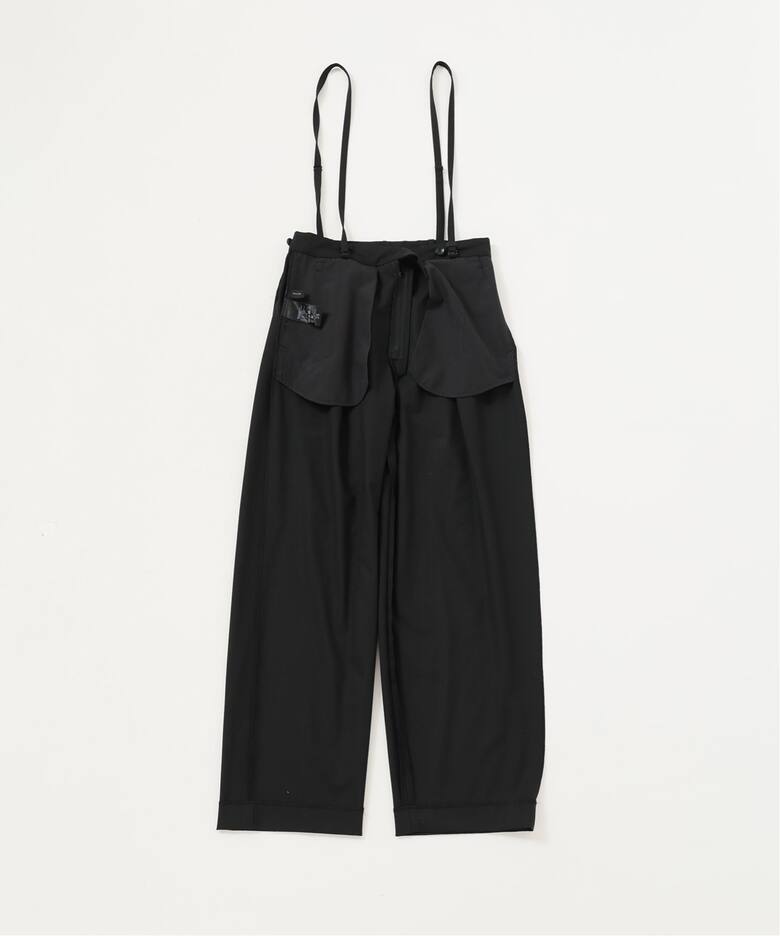 サスペンダー付きアシンメトリータックパンツ（スラックス）｜Spick 