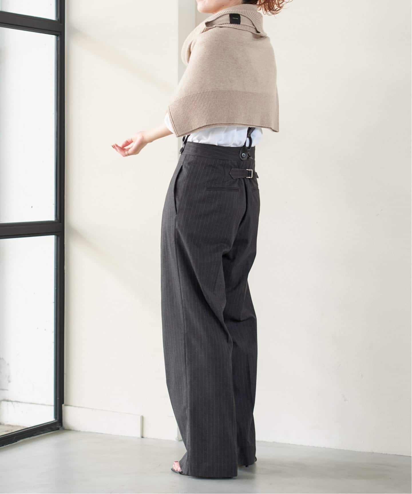 サスペンダー付きワイドストレートパンツ（その他パンツ）｜Spick and