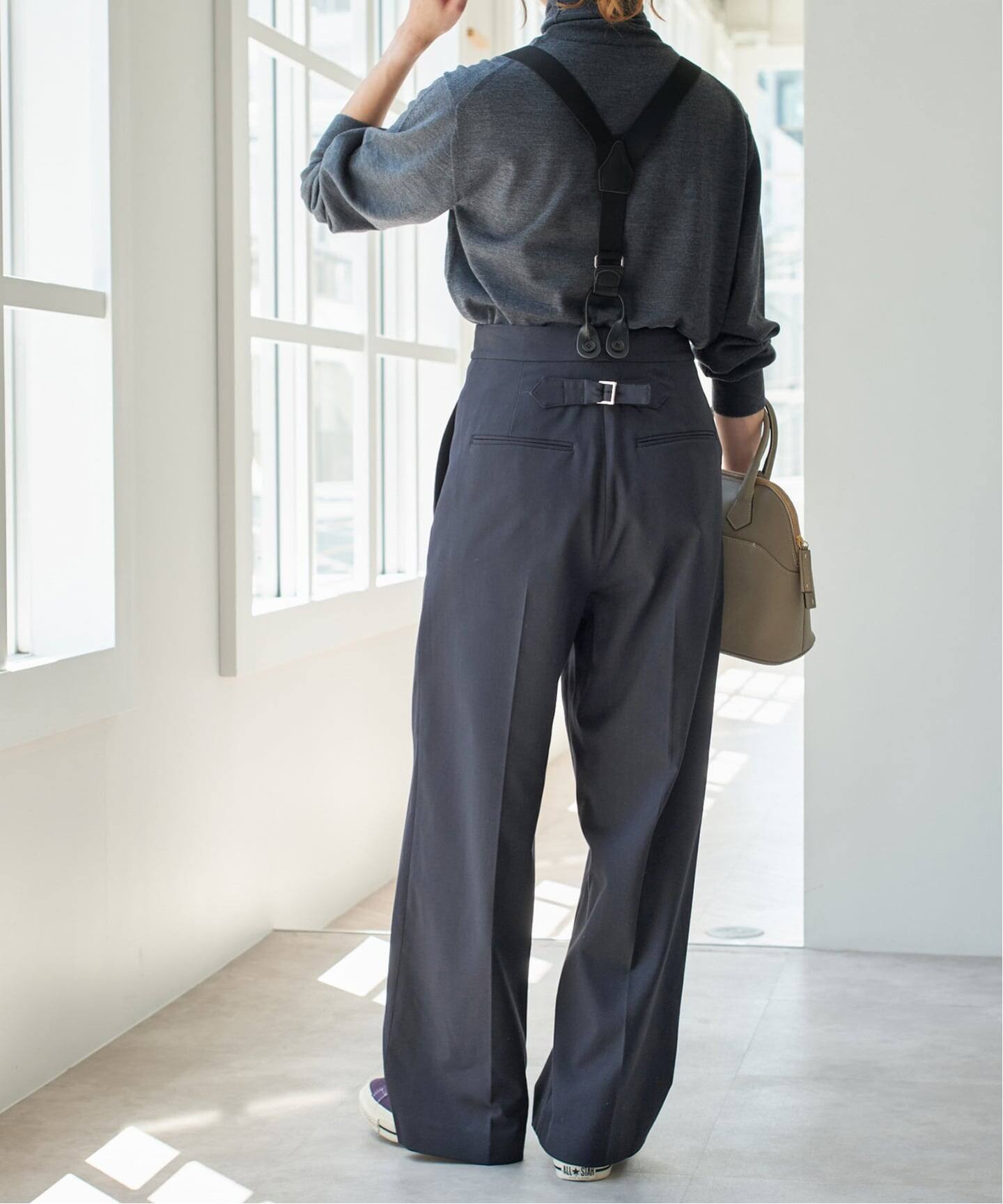 サスペンダー付きワイドストレートパンツ（その他パンツ）｜Spick