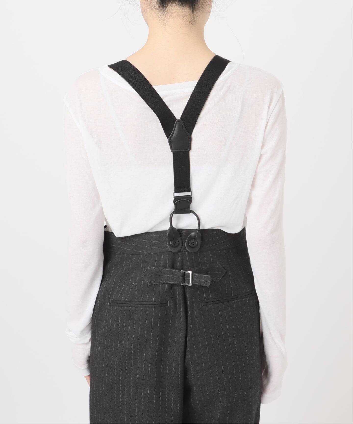 Spick & Span カツラギストレートパンツ　ベルト付き Spick & Span｜《予約》サスペンダー付きワイドストレートパンツ