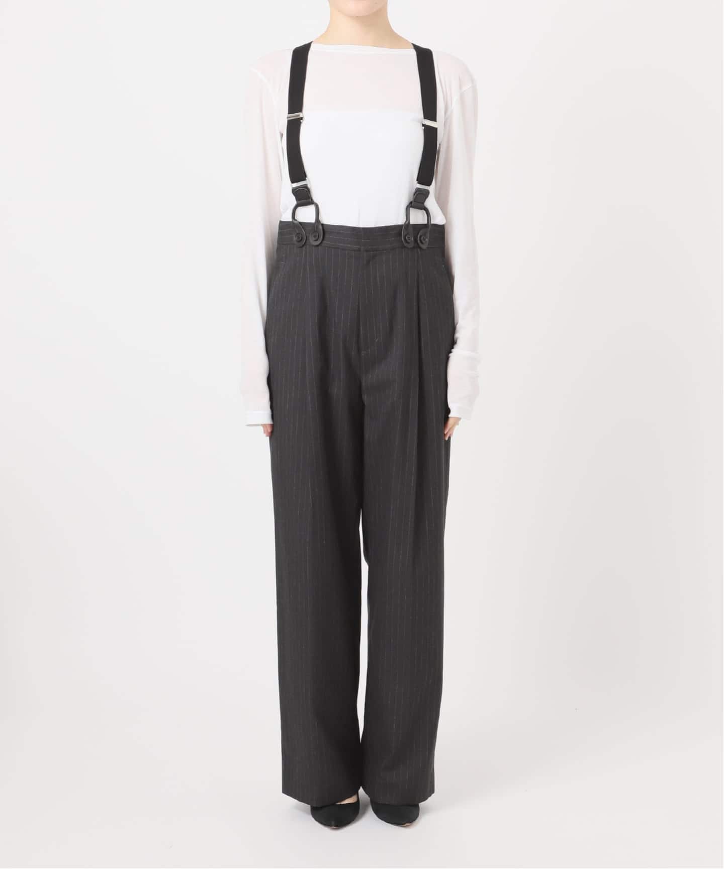 サスペンダー付きワイドストレートパンツ（その他パンツ）｜Spick and