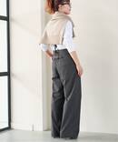 《予約》サスペンダー付きワイドストレートパンツ