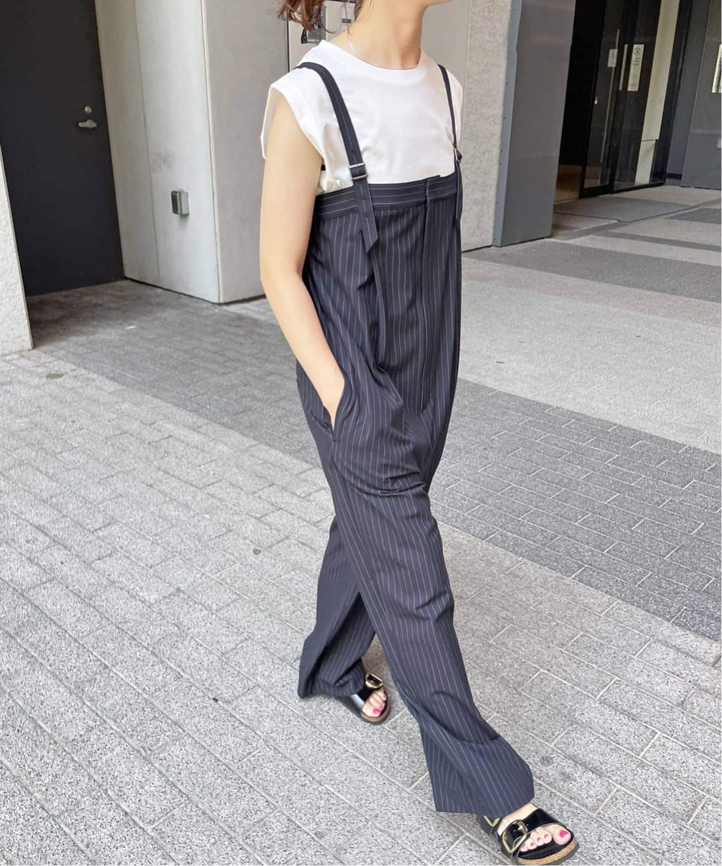 【新品タグ付き未使用】Spick & Span ベアオールインワン　ネイビー38 完全受注生産】《追加》SO ベアオールインワン（サロペット