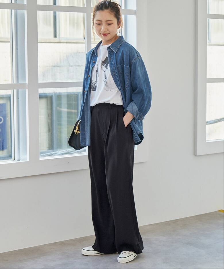 追加》シルキードレープ2タックワイドパンツ（スラックス）｜Spick and  