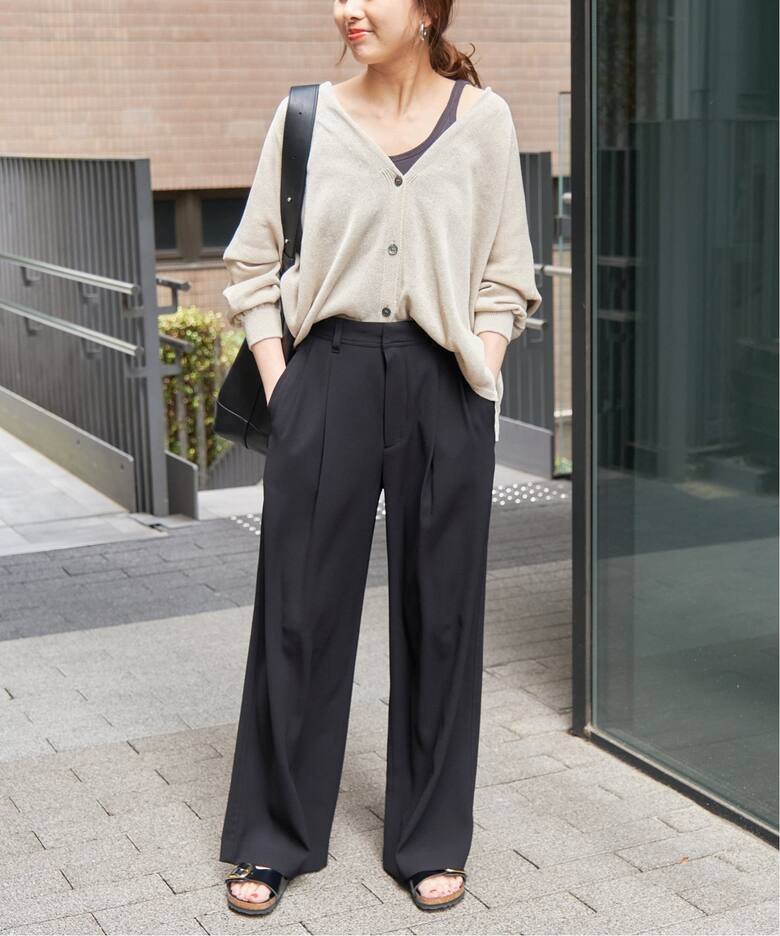 追加》シルキードレープ2タックワイドパンツ（スラックス）｜Spick and  