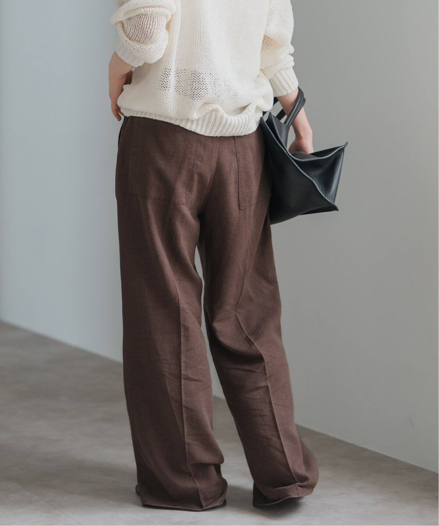 新品・未使用】Spick&Span ハイブリッドラミー1タックパンツ