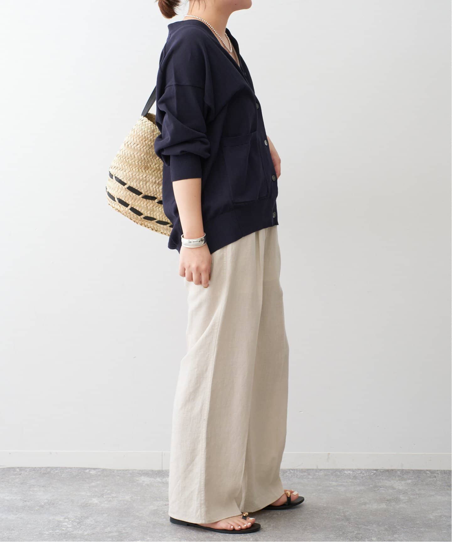 Spick and Spanラミー1タックパンツ　スピック＆スパン　36 Spick & Span｜ハイブリッドラミー1タックパンツ | Rakuten