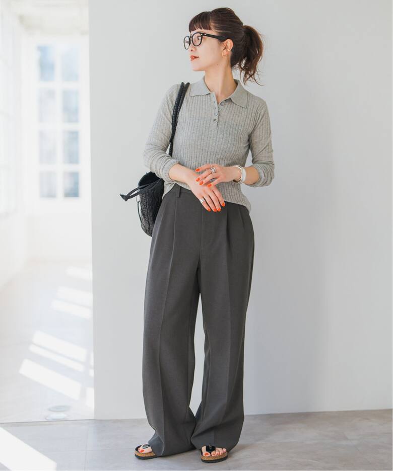 追加》ダブルクロスツータックパンツ（スラックス）｜Spick and Span  