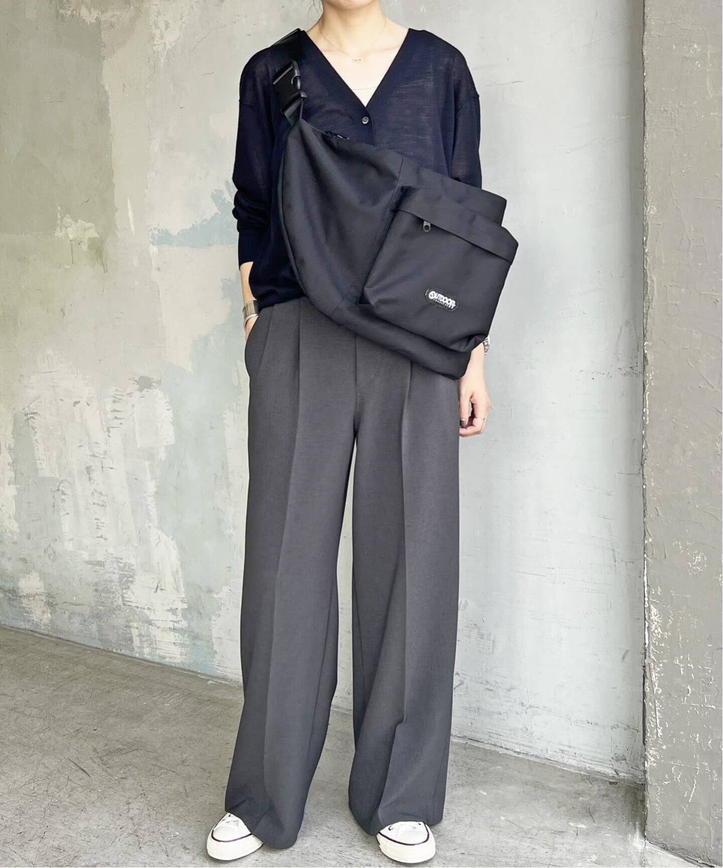Spick & Span ダブルクロス2タックワイドパンツ ブラック 36 ダブルクロス2タックワイドパンツ | スピック＆スパン(Spick and