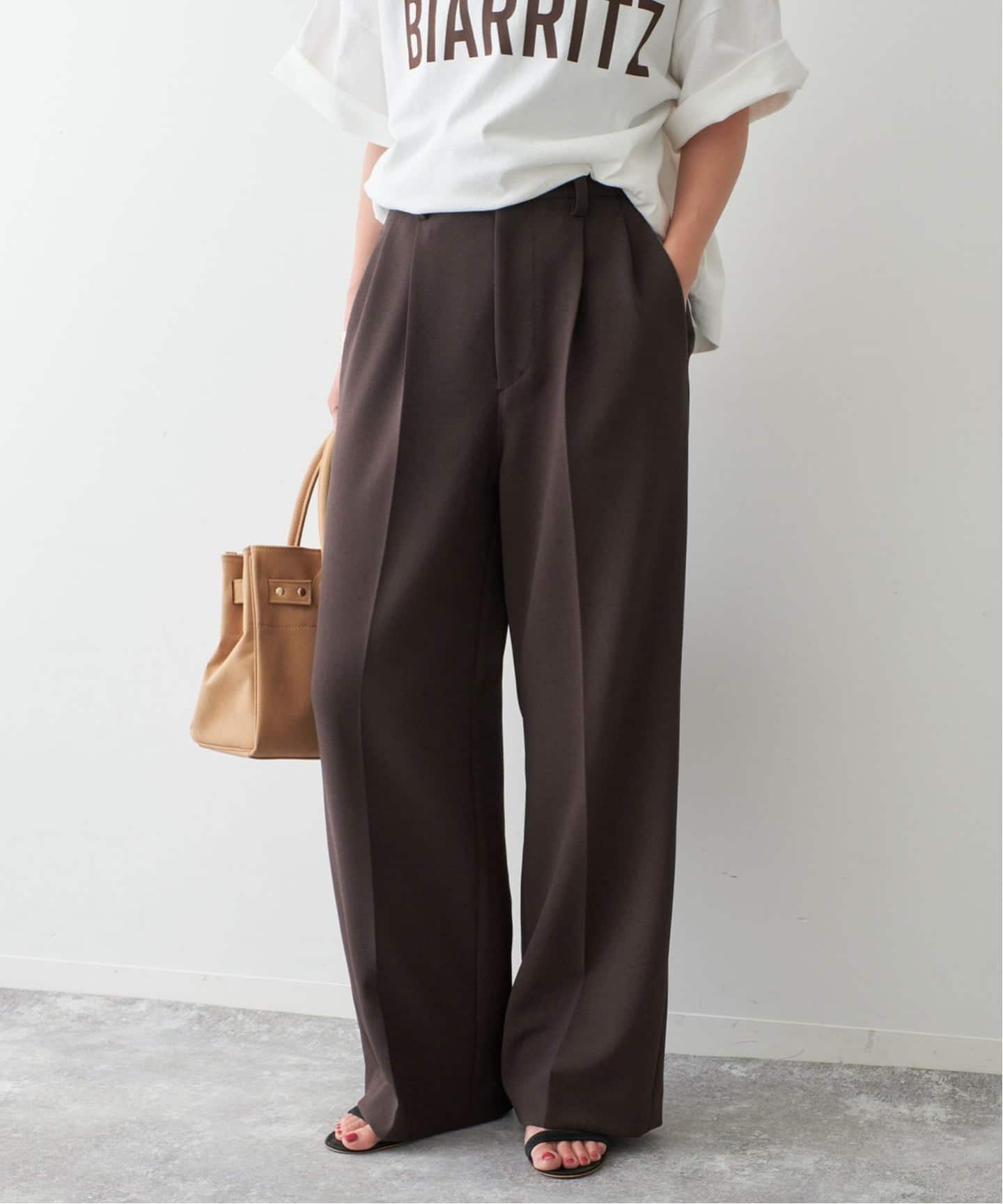 追加2》ダブルクロスツータックパンツ（スラックス）｜Spick and Span