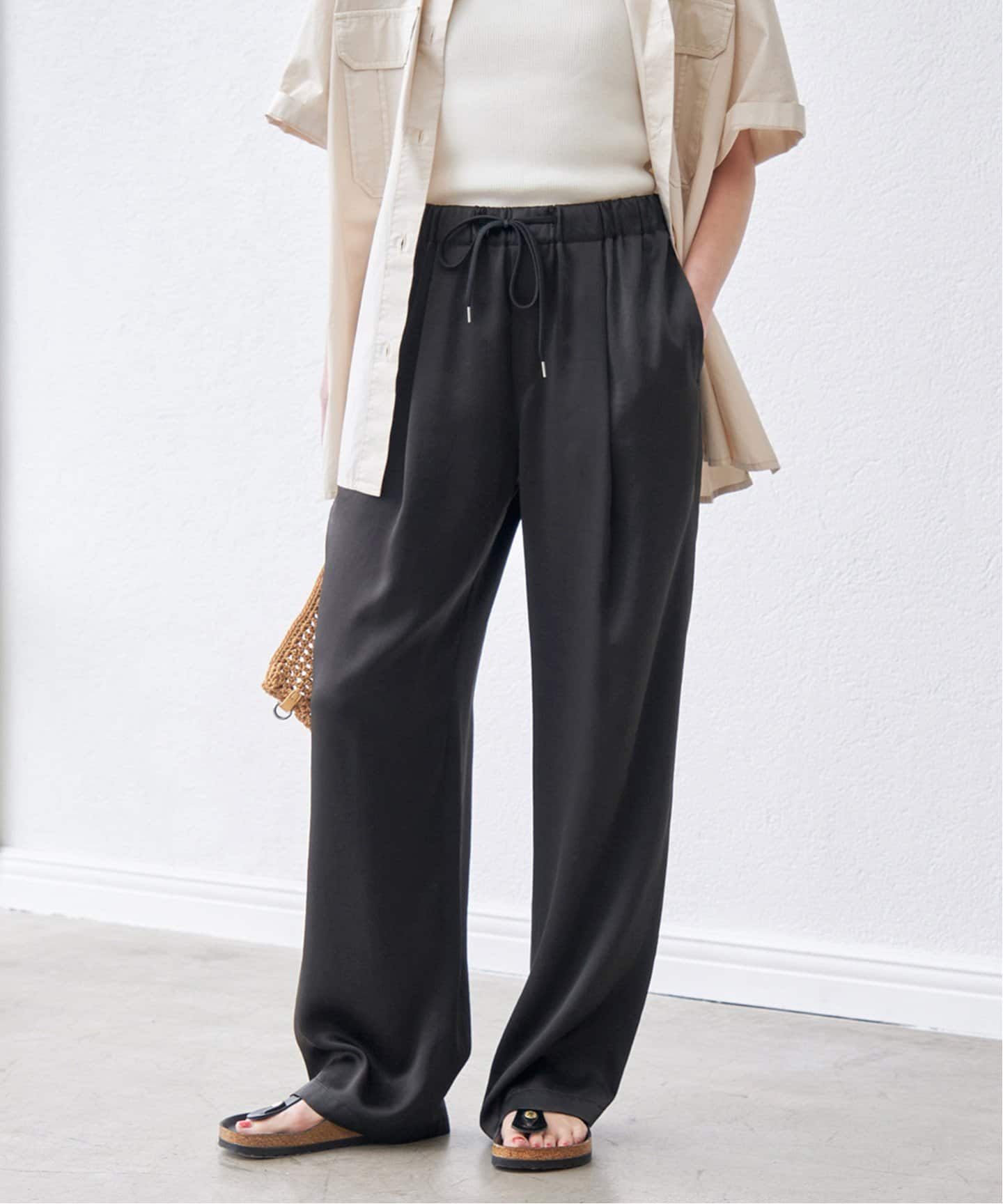 Spick & Span サテンイージーパンツ 38 追加》サテンイージーパンツ（その他パンツ）｜Spick and Span