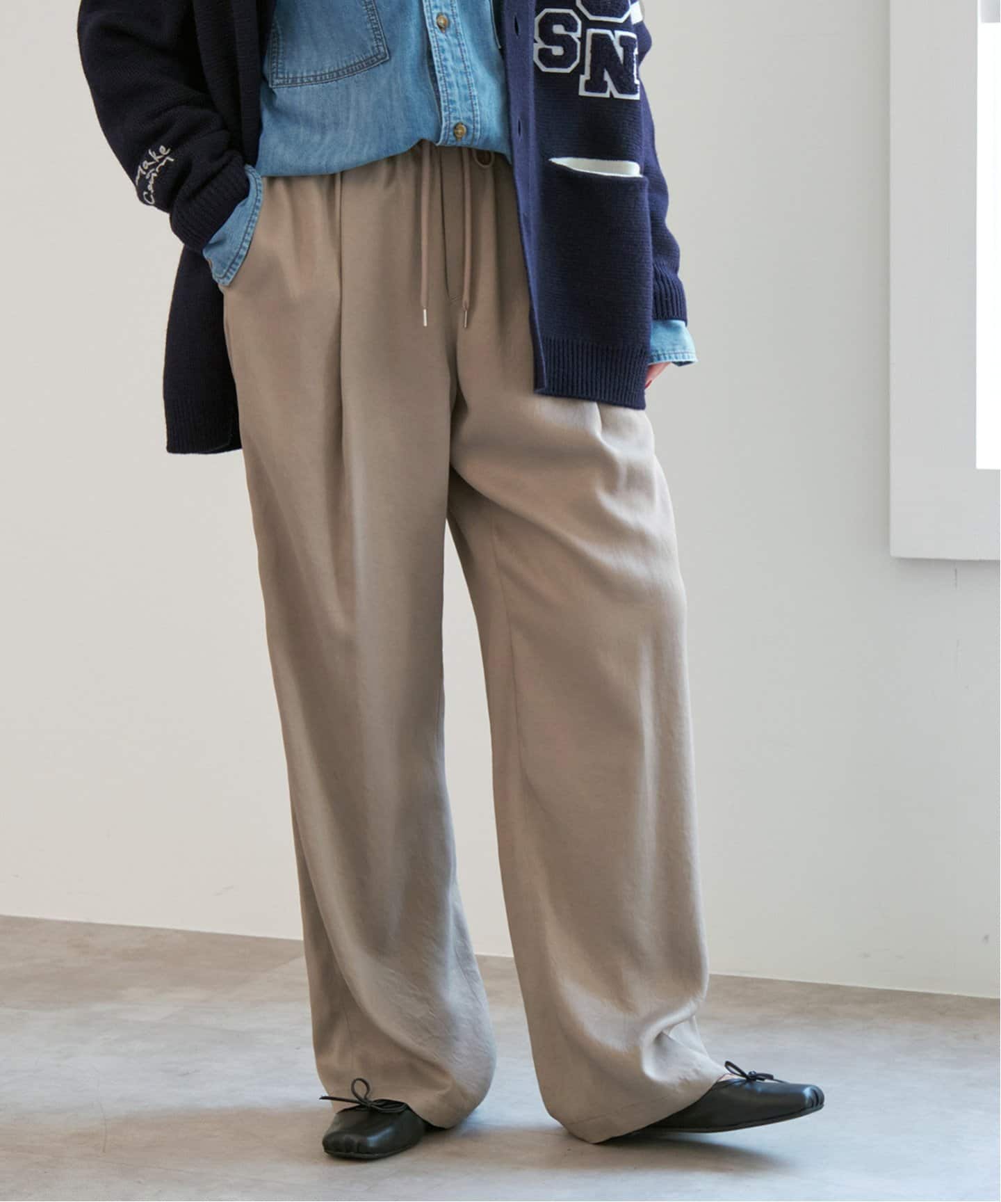 Spick and Span サテンイージーパンツ 追加》サテンイージーパンツ（その他パンツ）｜Spick and Span