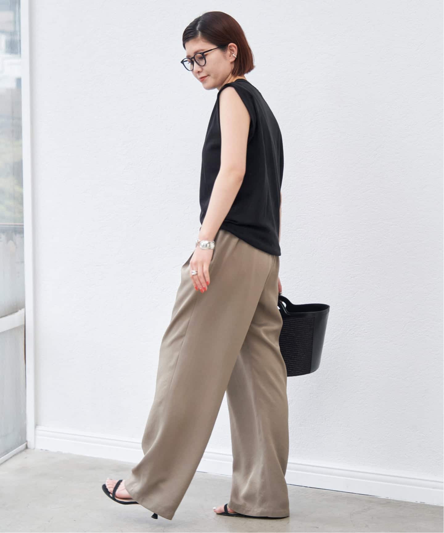 追加2》サテンイージーパンツ（スラックス）｜Spick and Span