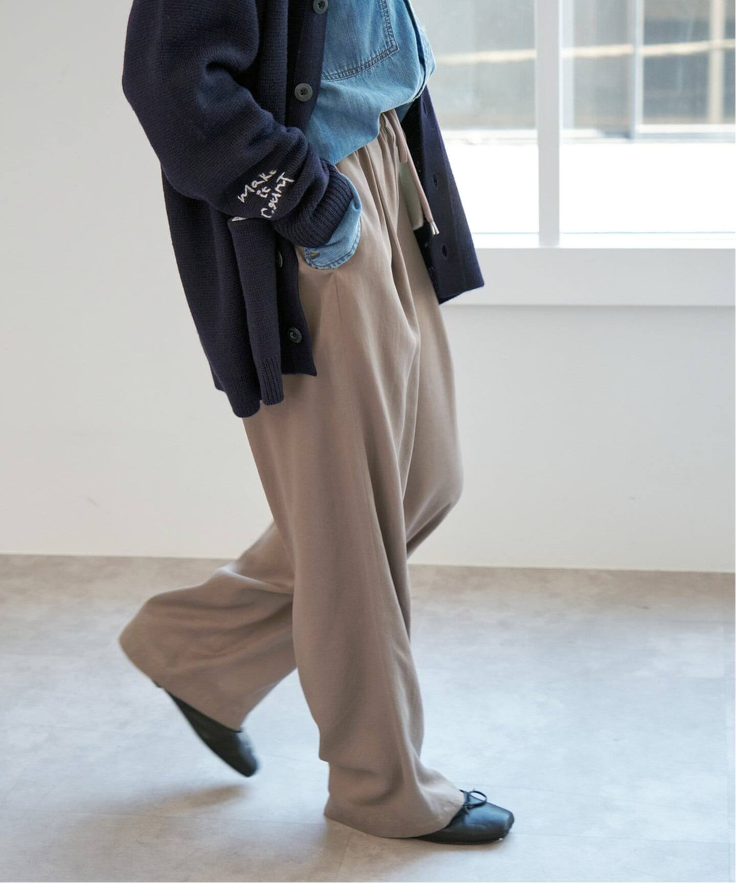 追加2》サテンイージーパンツ（スラックス）｜Spick and Span