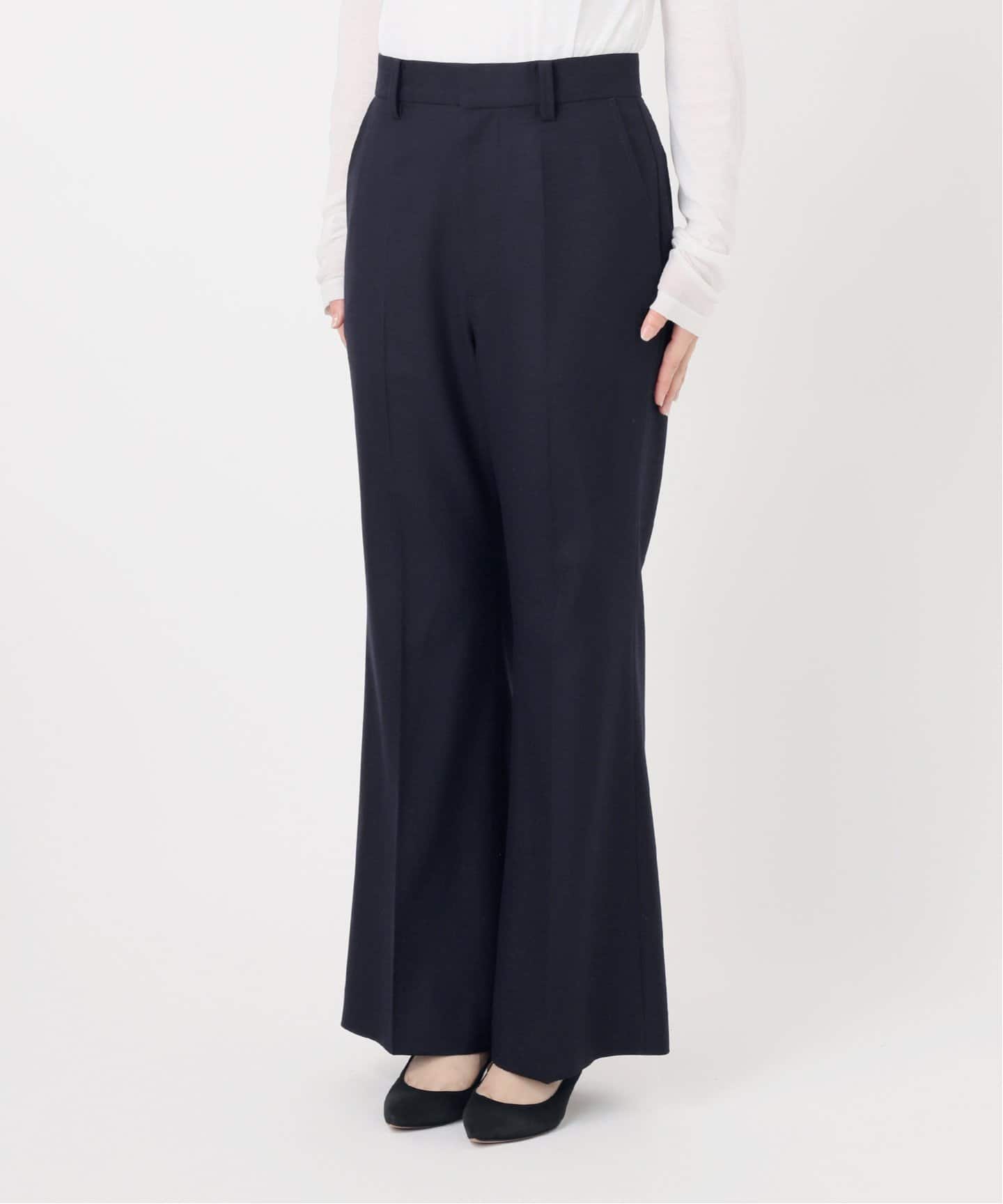 【SUKALA】ベーシックフレアパンツ ネイビーS SUKALA】ベーシックフレアパンツ ネイビーS SUKALA】 ベーシックフレア