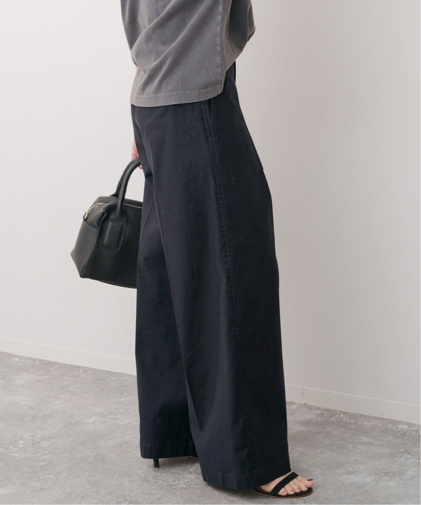 【Spick and Span】バックサテンカーゴワイドパンツ　38 バックサテンカーゴワイドパンツ（カーゴパンツ）｜Spick and