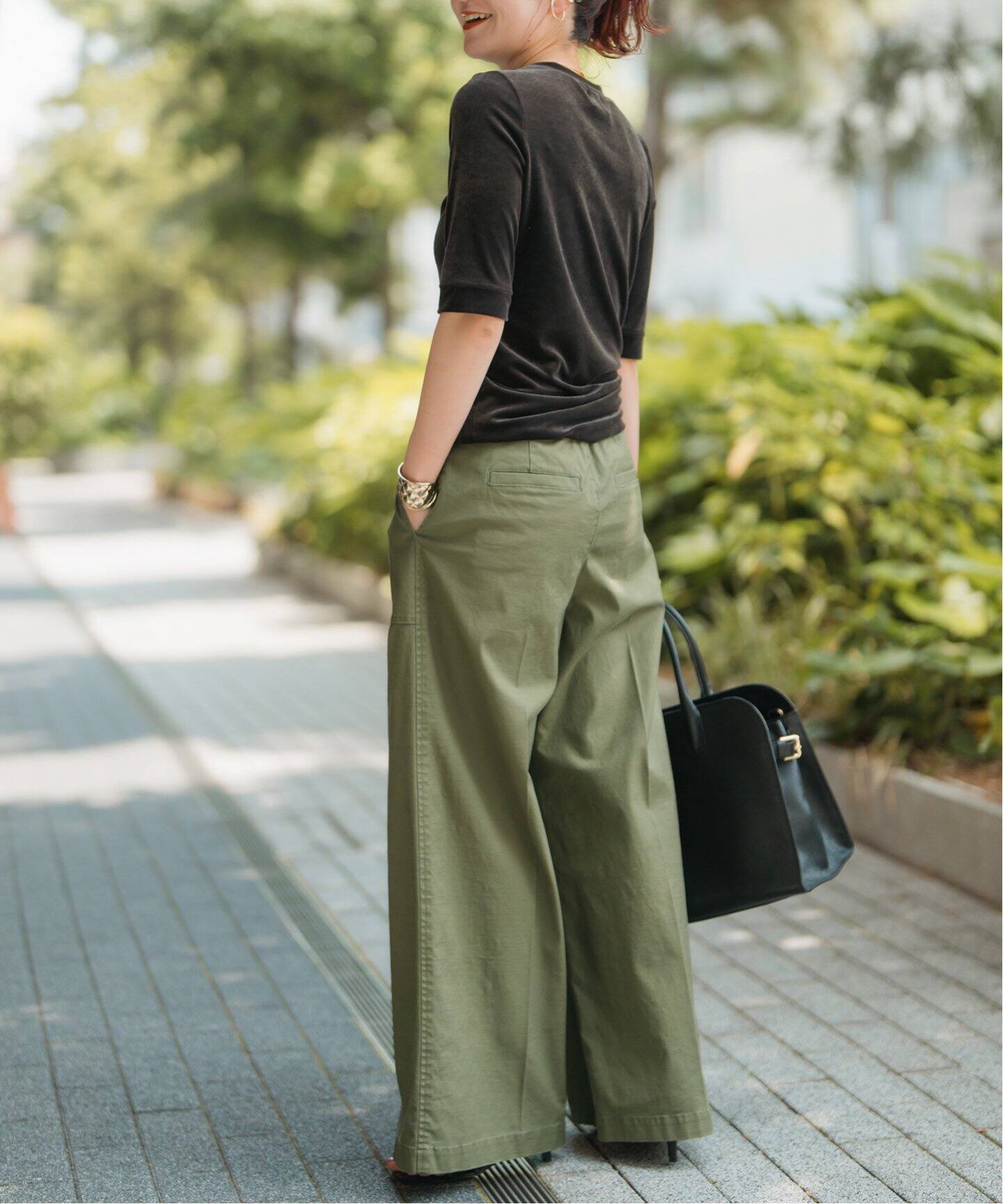 【Spick & Span】 バックサテン イージーカーゴパンツ 36 カーキ Spick & Span - 【新品】 Spick and Span / スピックアンド