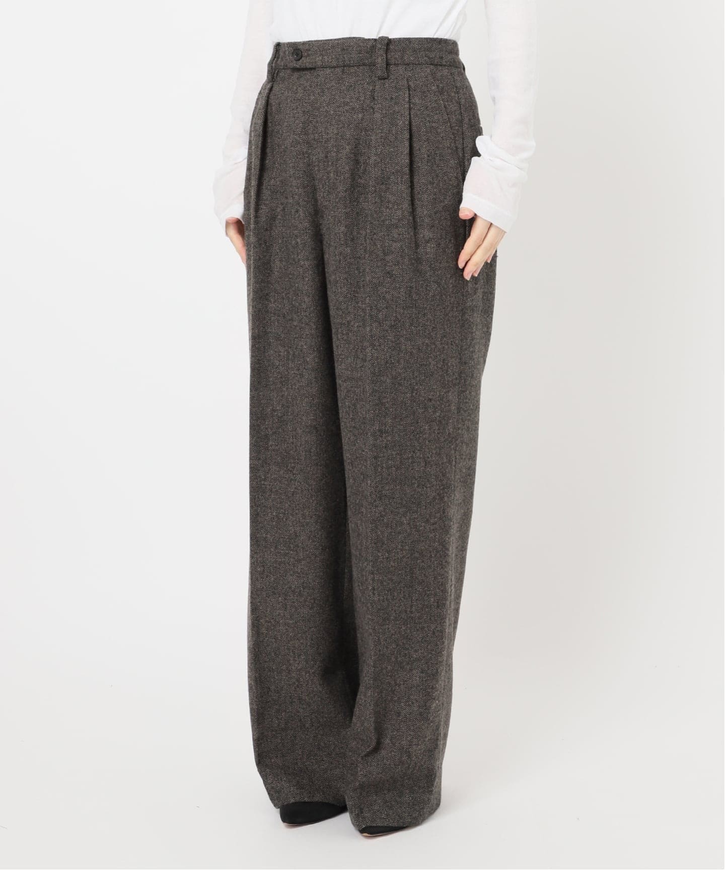 1170【美品】ハリスツイード スピックアンドスパン ツイード コート 緑 Harris Tweed - 1170【美品】ハリスツイード スピックアンド