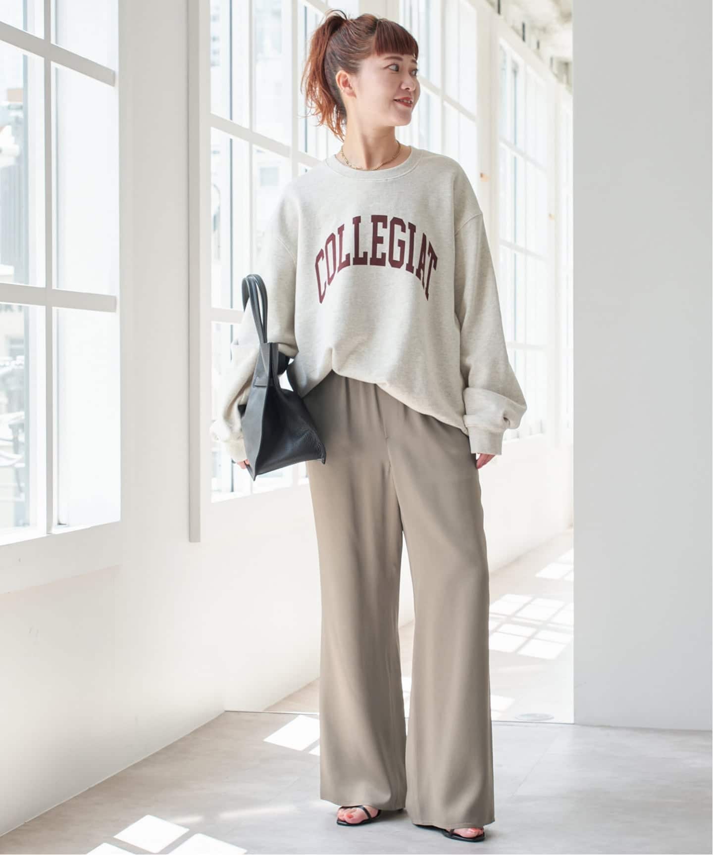 サテンイージーベルボトムパンツ（その他パンツ）｜Spick and Span