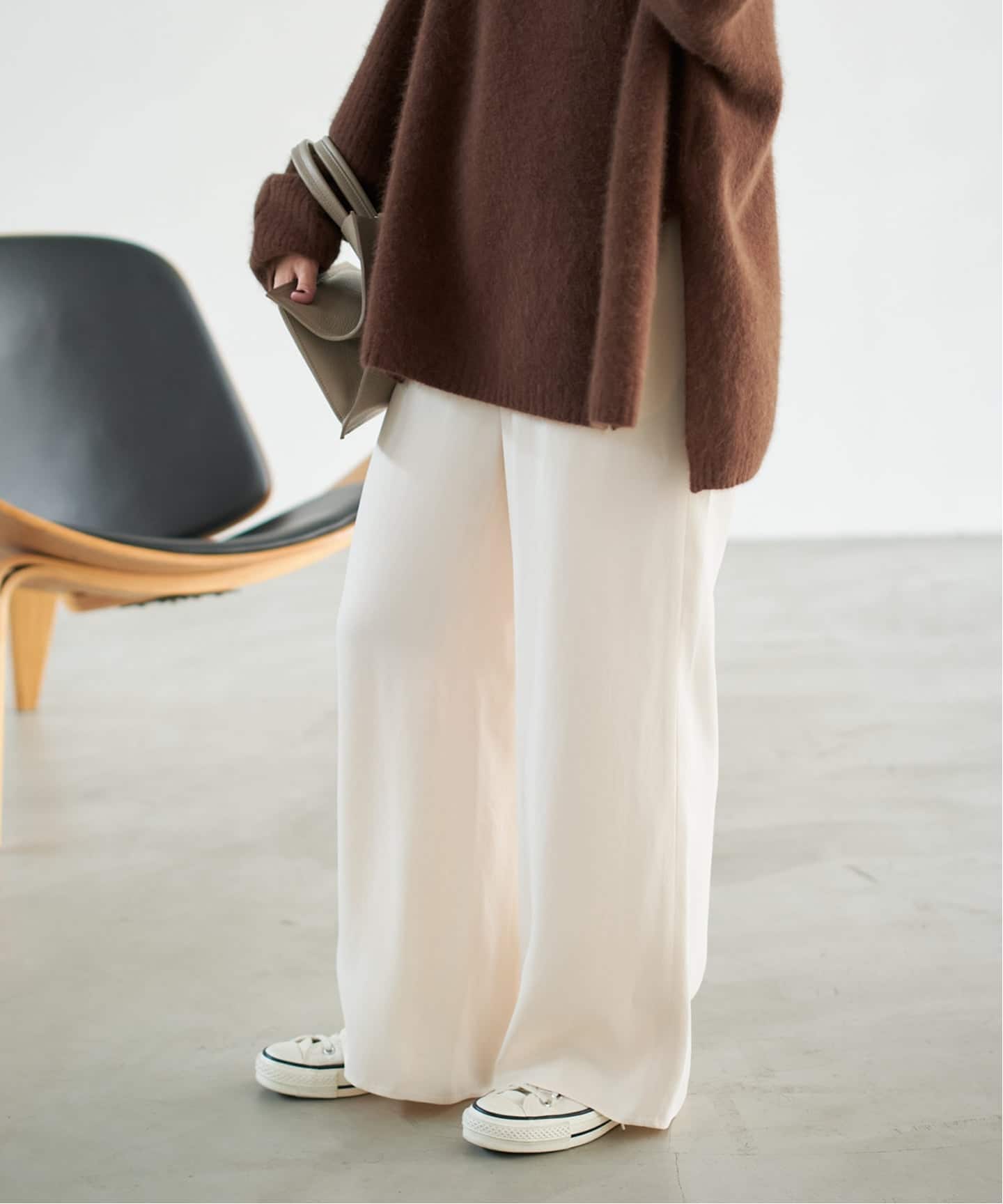 サテンイージーベルボトムパンツ（その他パンツ）｜Spick and Span