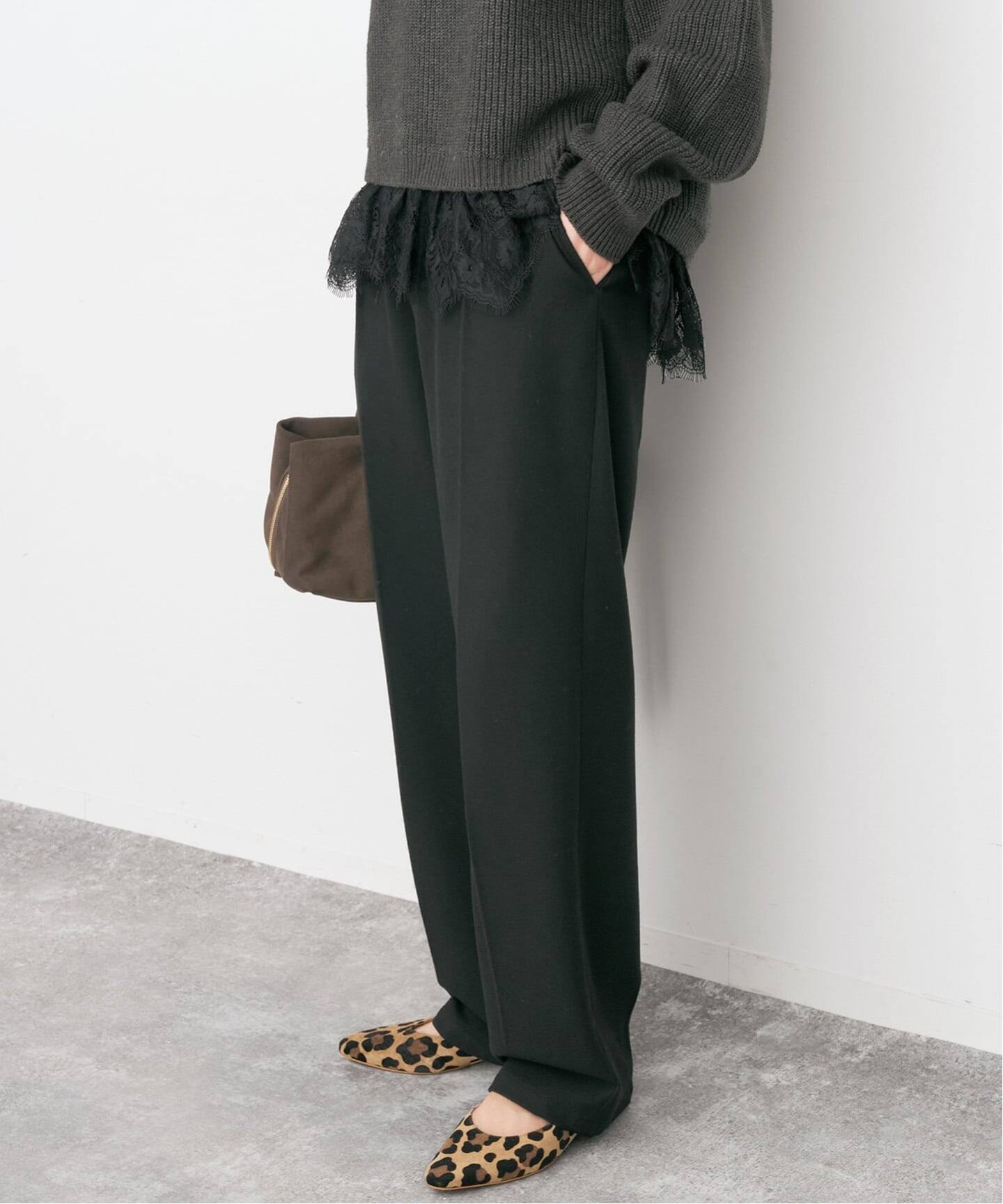 手洗い可》起毛タックテーパードパンツ（スラックス）｜Spick and Span