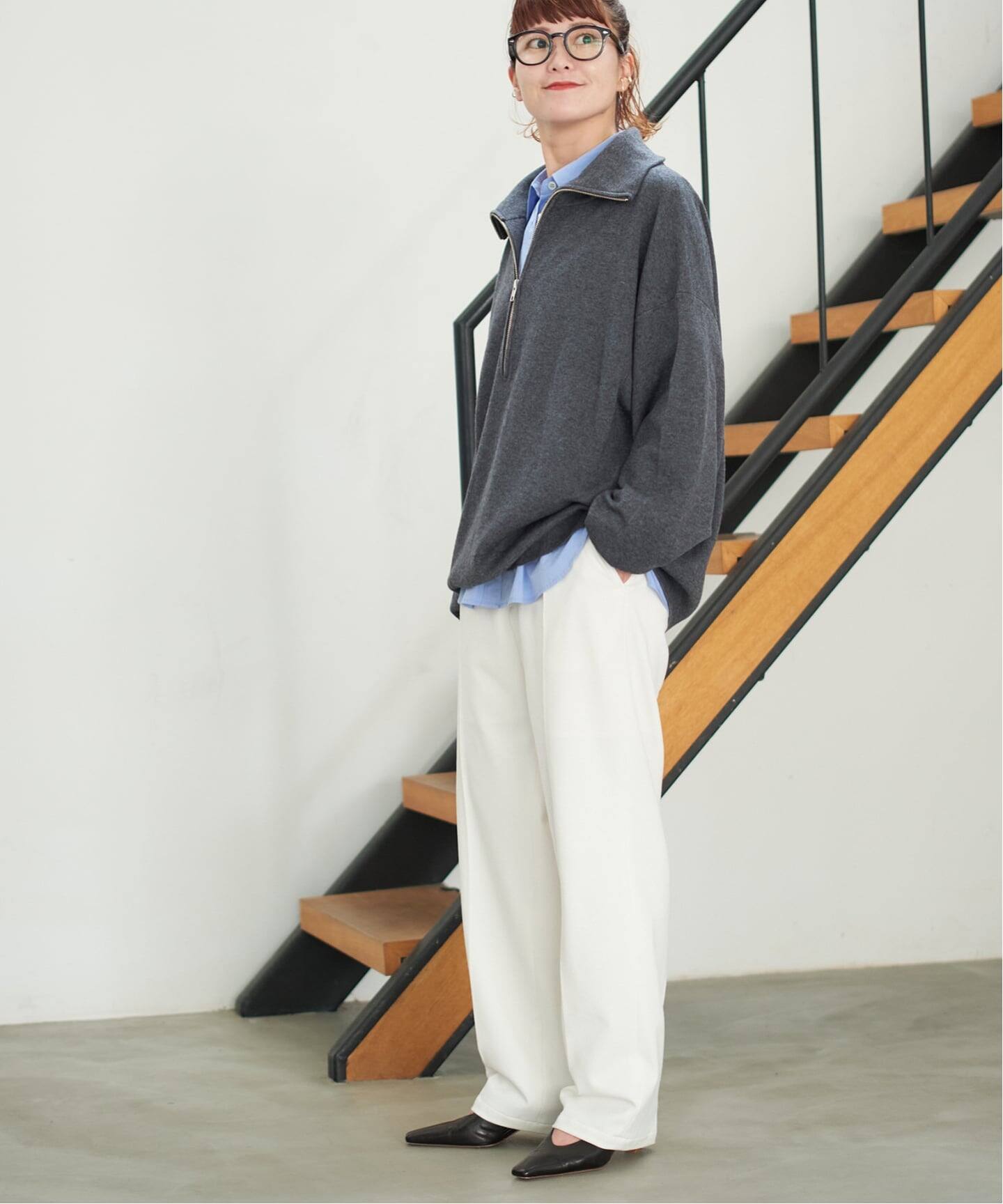 予約》起毛タックテーパードパンツ（スラックス）｜Spick and