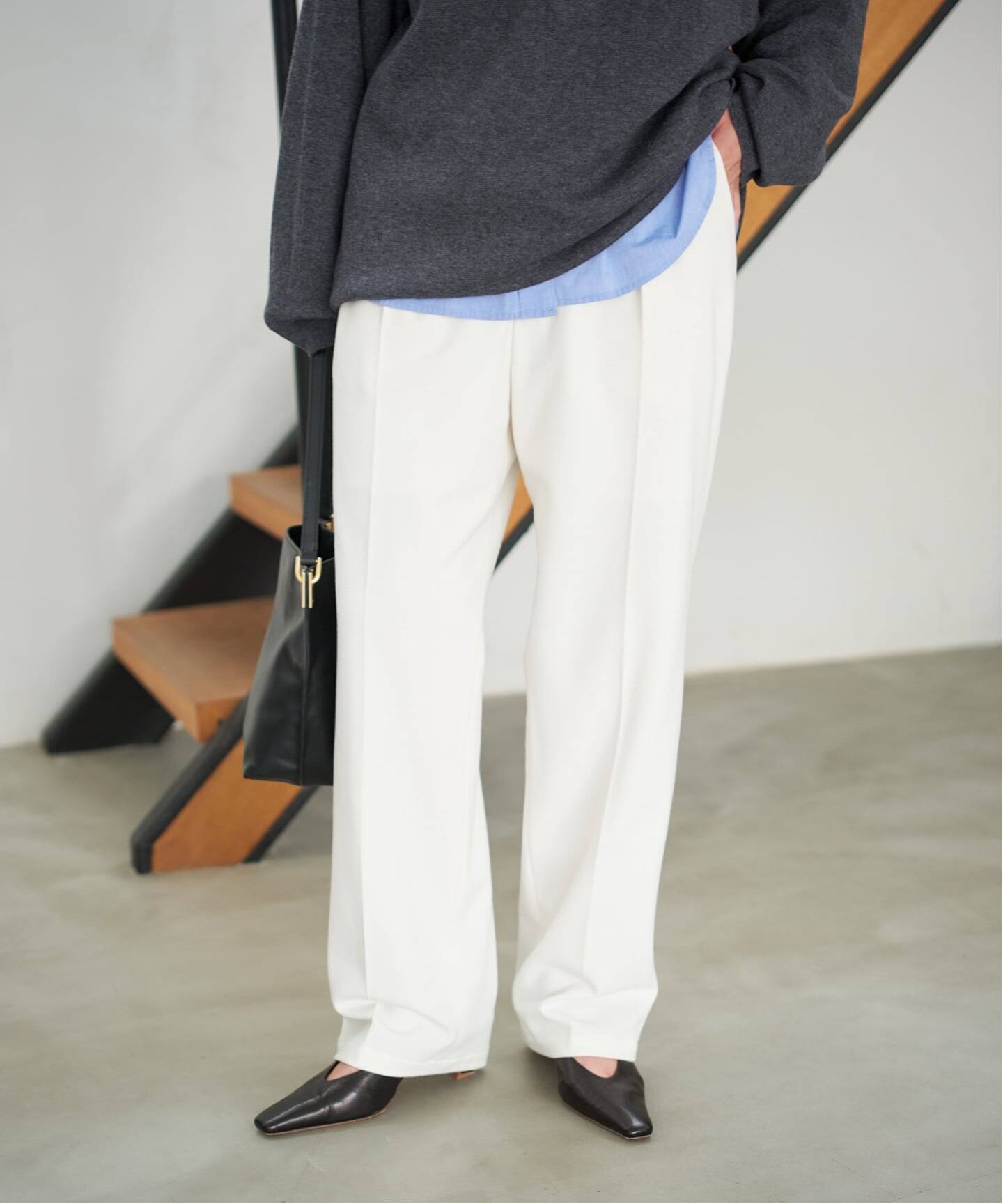 手洗い可》起毛タックテーパードパンツ（スラックス）｜Spick and Span