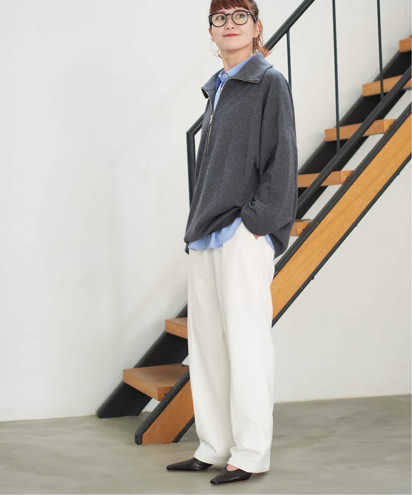 手洗い可》起毛タックテーパードパンツ（スラックス）｜Spick and Span