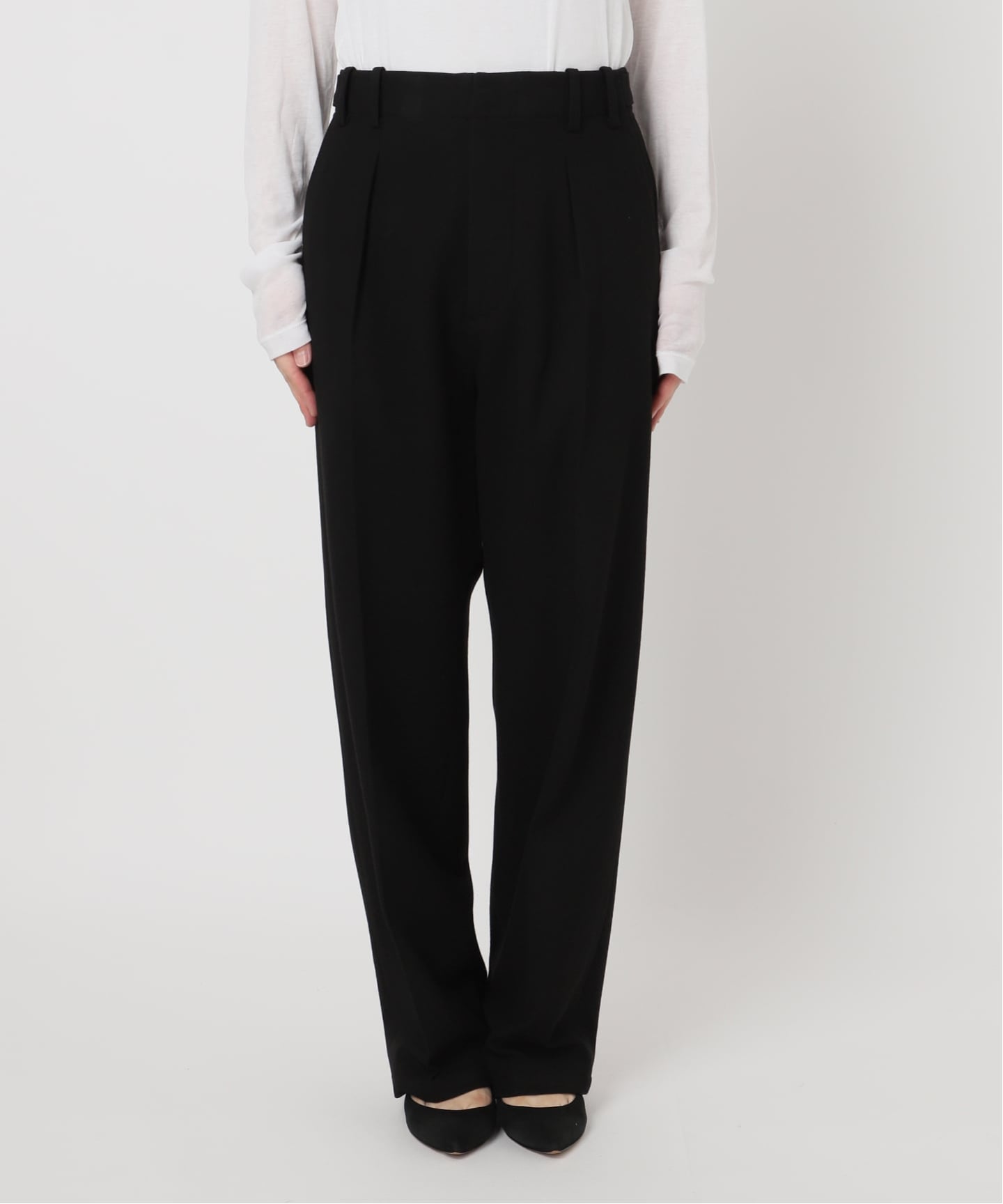 手洗い可》起毛タックテーパードパンツ（スラックス）｜Spick and Span