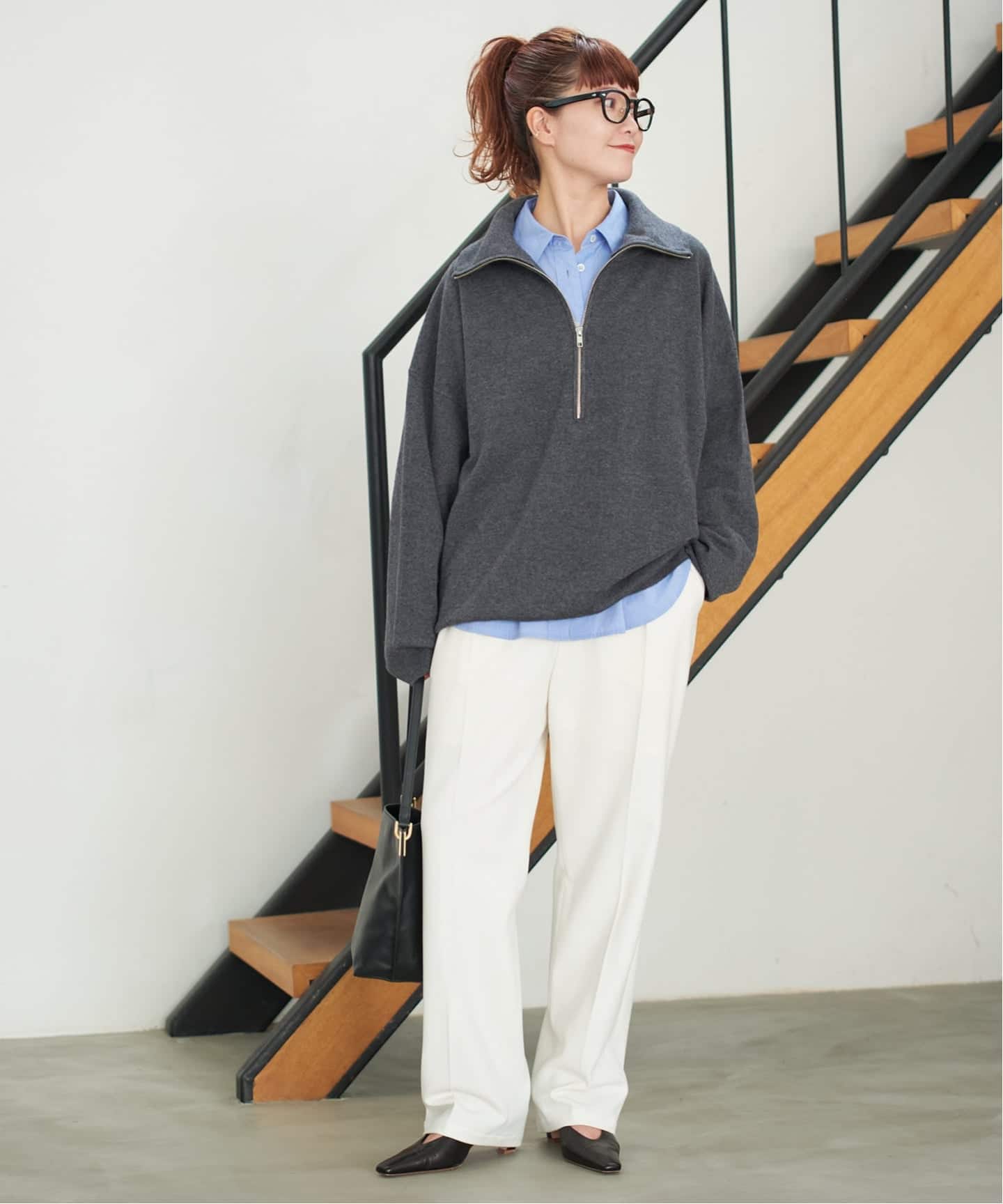 手洗い可 / 追加》起毛タックテーパードパンツ（スラックス）｜Spick