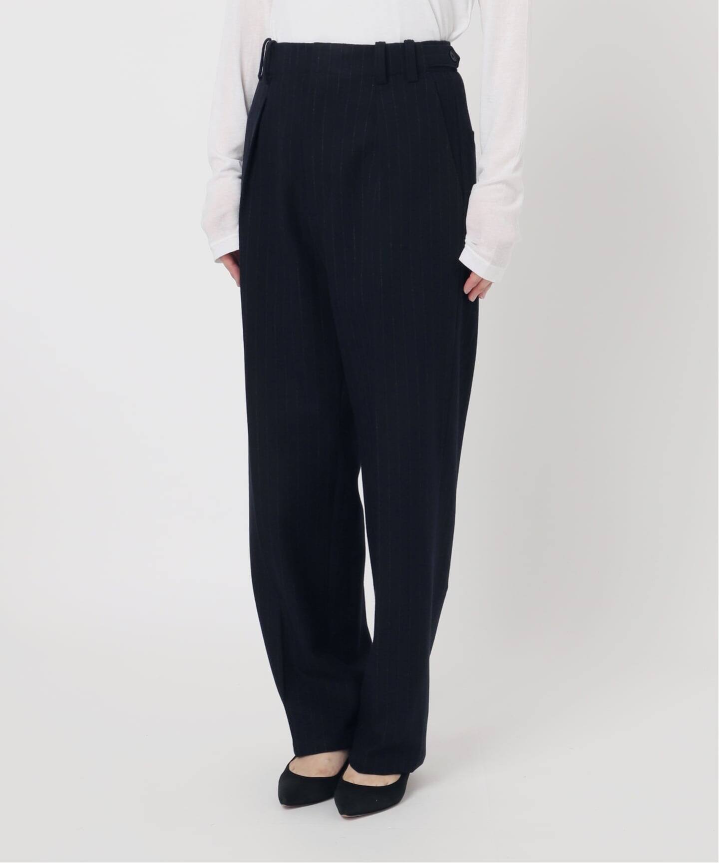 手洗い可 / 追加》起毛タックテーパードパンツ（スラックス）｜Spick