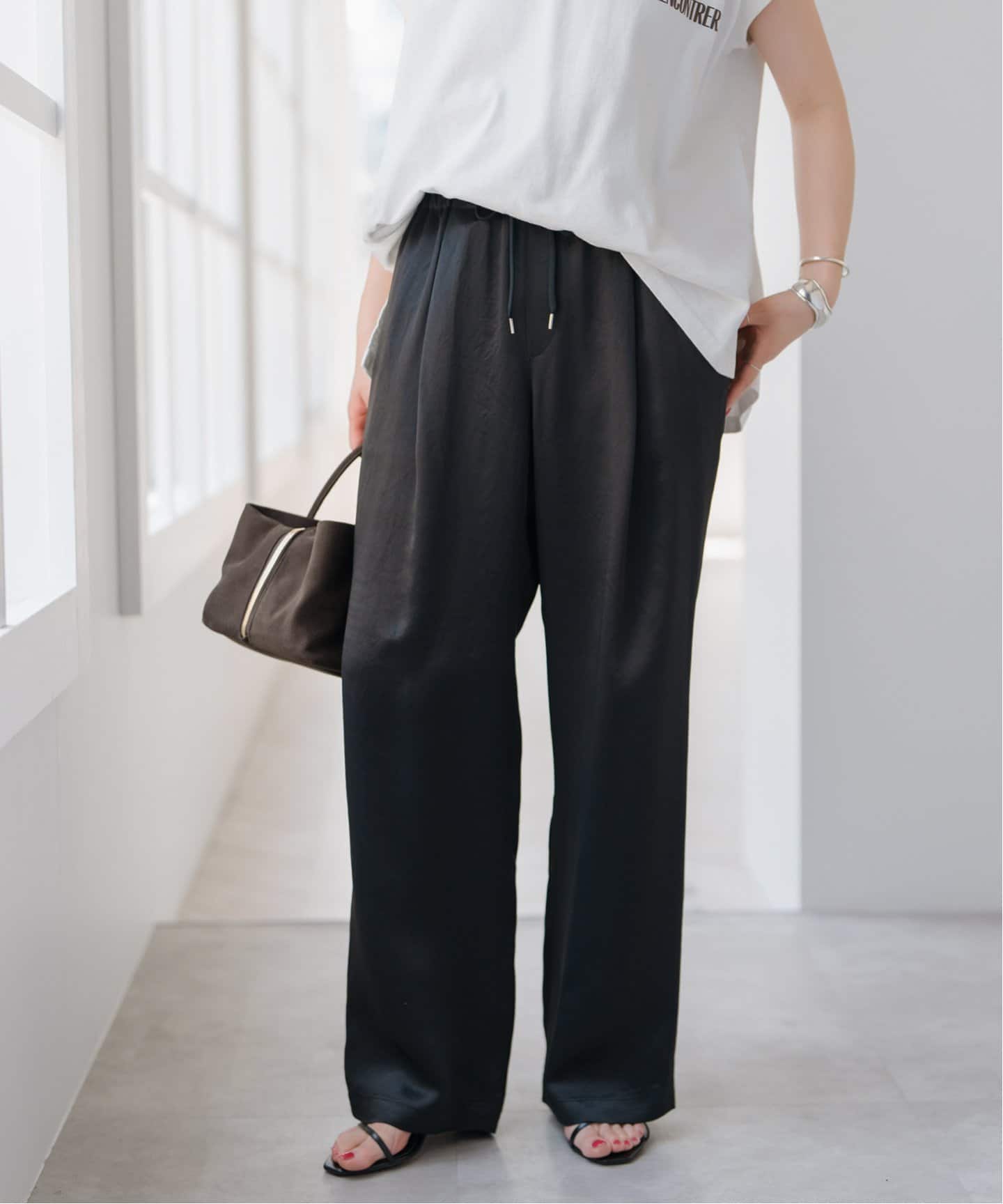 Spick & Span サテンイージーパンツ 38 ワッシャーサテンイージーパンツ（その他パンツ）｜Spick and Span