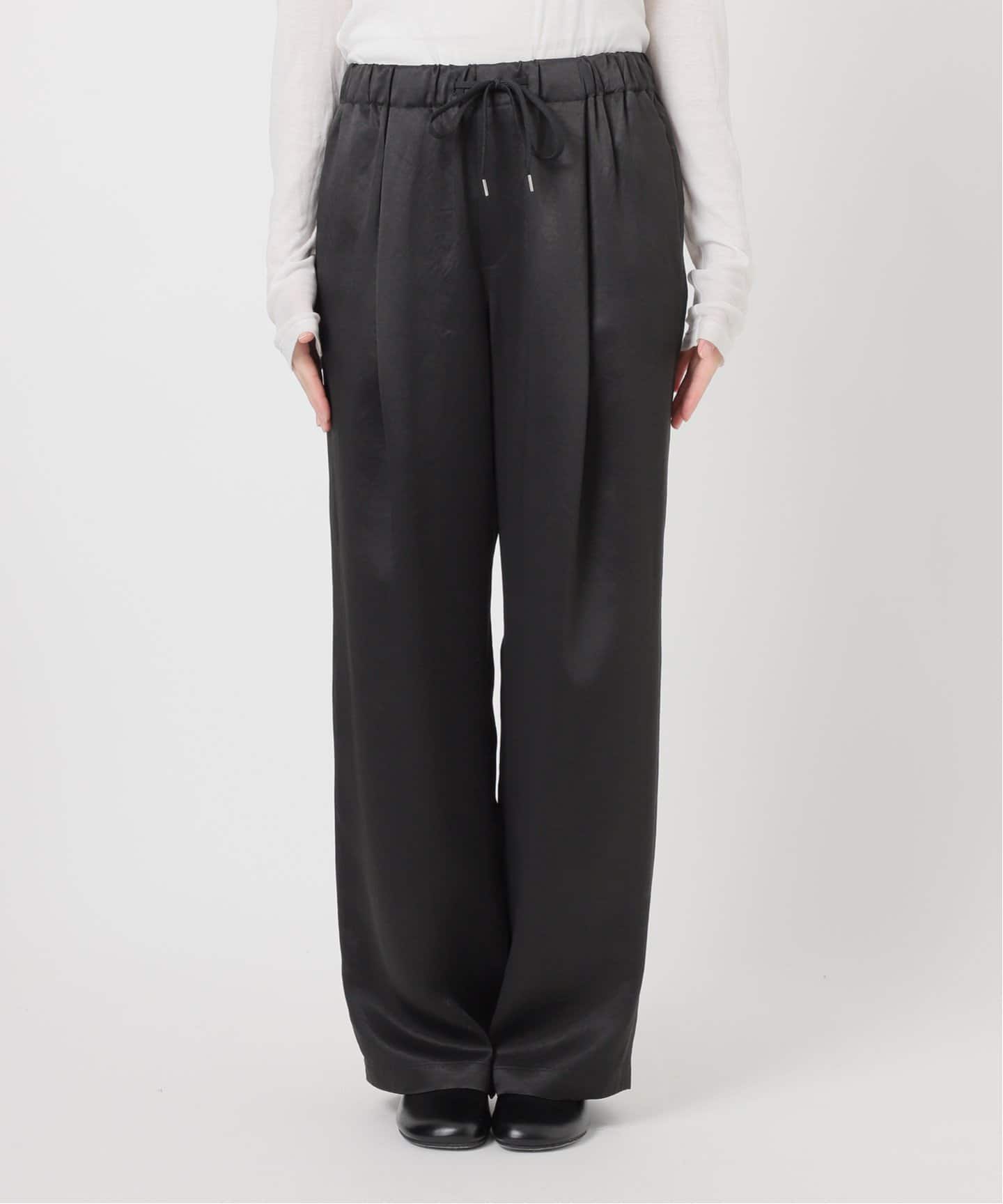 Spick and Span サテンイージーパンツ 追加WEB限定》手洗い可 / ワッシャーサテンイージーパンツ