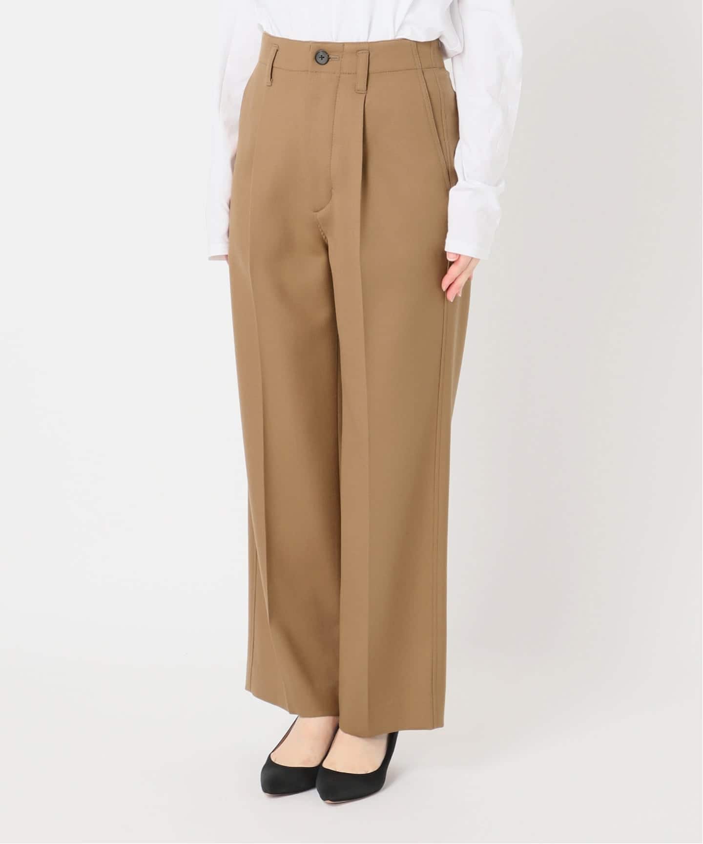spick&span ハイブリッドダブルクロスワンタックパンツ 38 Spick & Span（スピックアンドスパン）の「≪追加