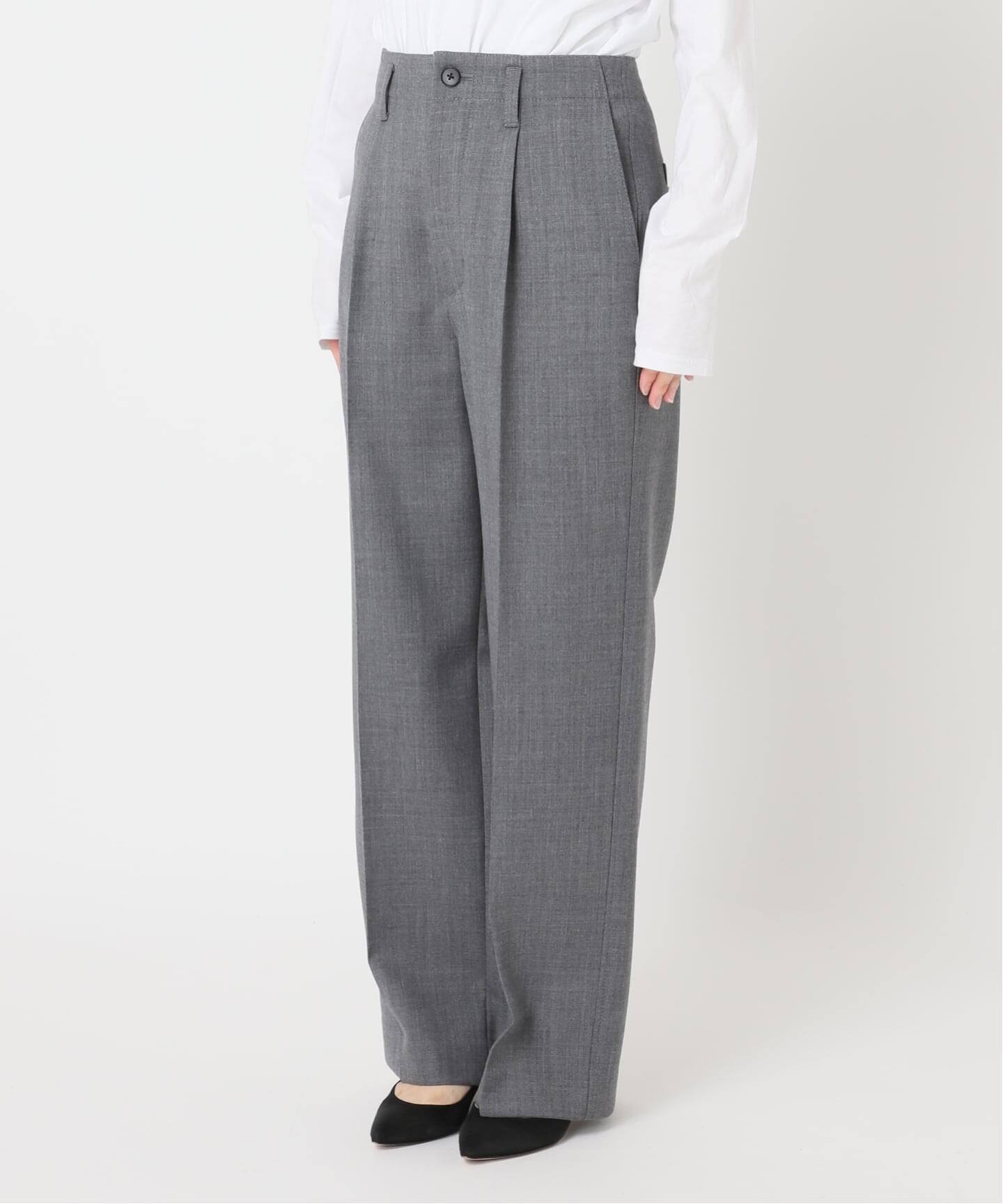 spick&span ハイブリッドダブルクロスワンタックパンツ 38 Spick & Span（スピックアンドスパン）の「≪追加