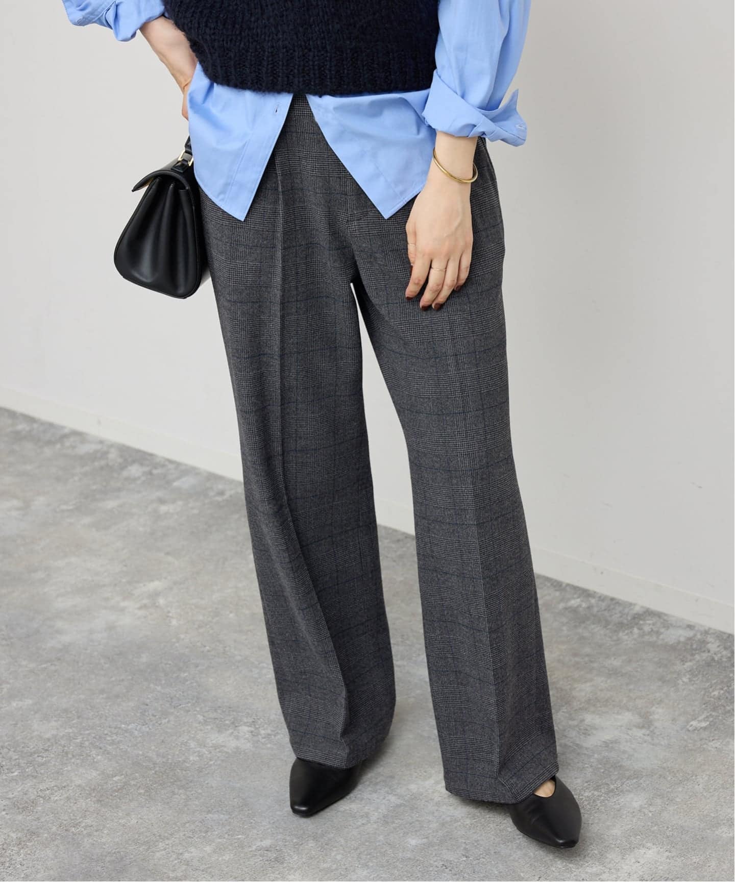 Spick and span  グレンチェック　テーパードパンツ Amazon.co.jp: Spick and span グレンチェック テーパードパンツ