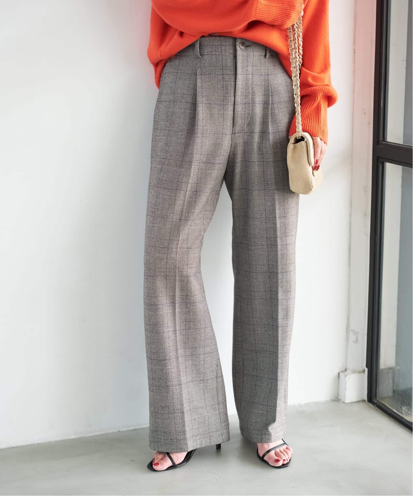 Spick and span  グレンチェック　テーパードパンツ Amazon.co.jp: Spick and span グレンチェック テーパードパンツ