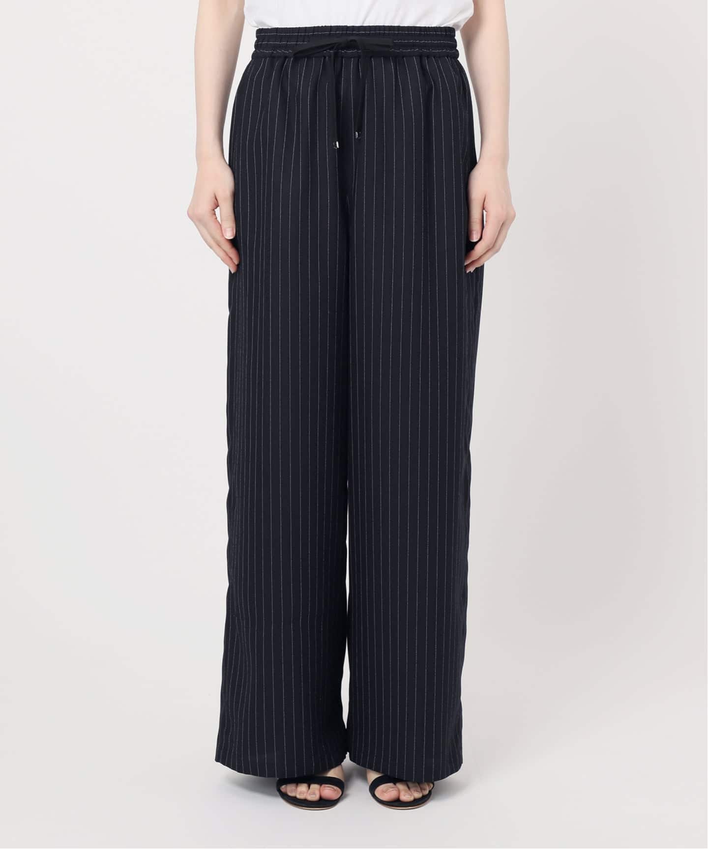 美品 Deuxieme Classe ジョーゼット イージーパンツ ネイビー36 美品 Deuxieme Classe ジョーゼット イージーパンツ ネイビー36