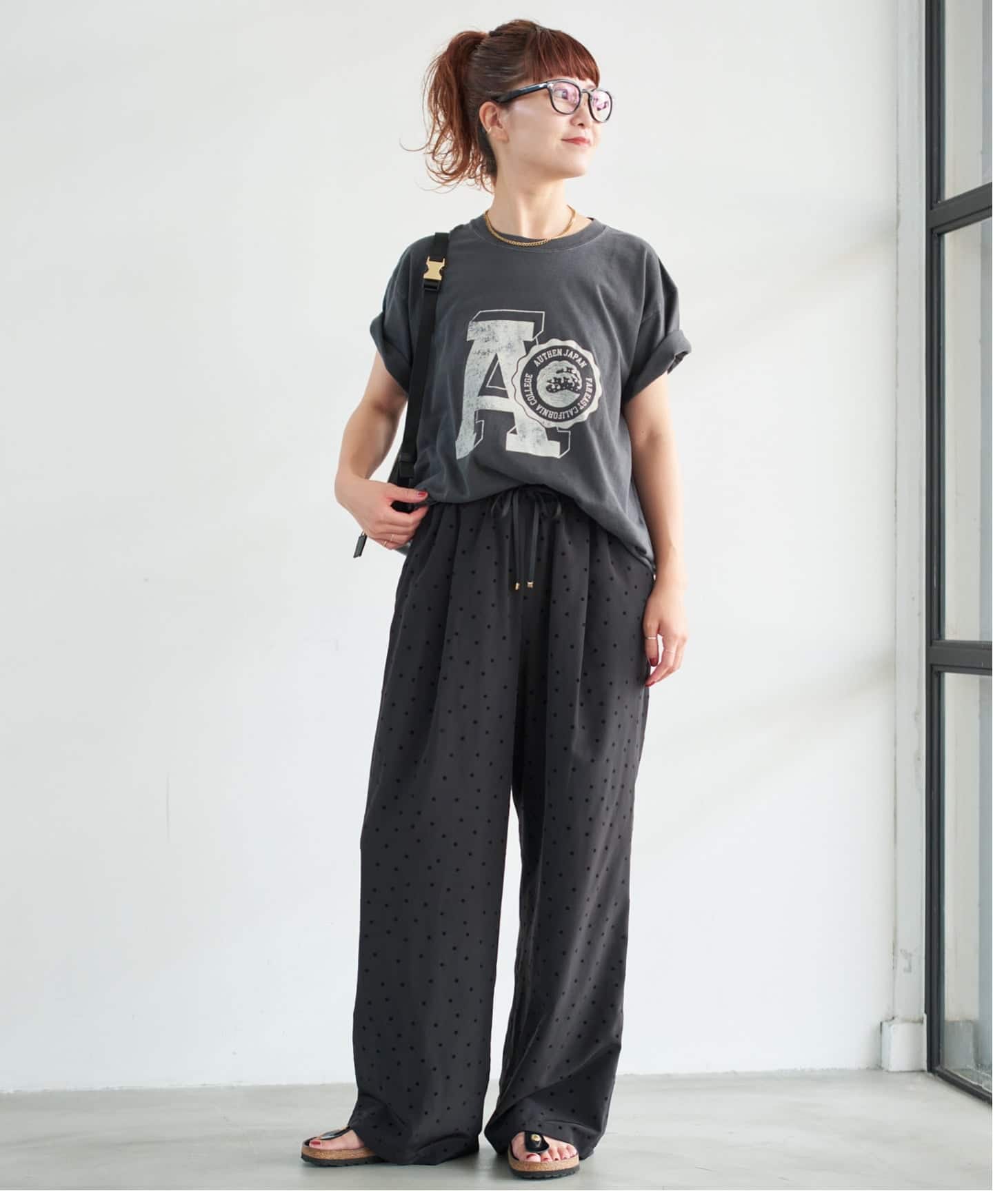 Spick&Spanスピックアンドスパン　ドットプリントイージーストレートパンツ WEB限定》ドットプリントイージーストレートパンツ | スピック
