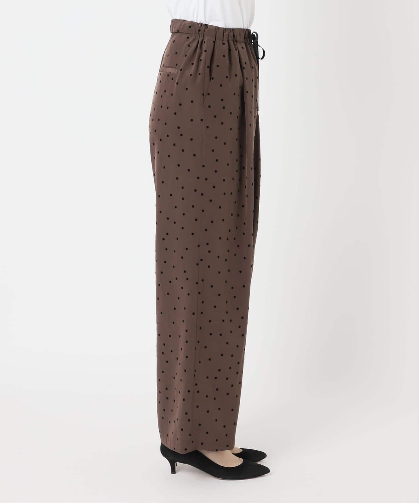 Spick and Span＜WEB限定＞フロッキードットイージーパンツ Spick＆Span パンツ 「WEB限定」フロッキードットイージーパンツ