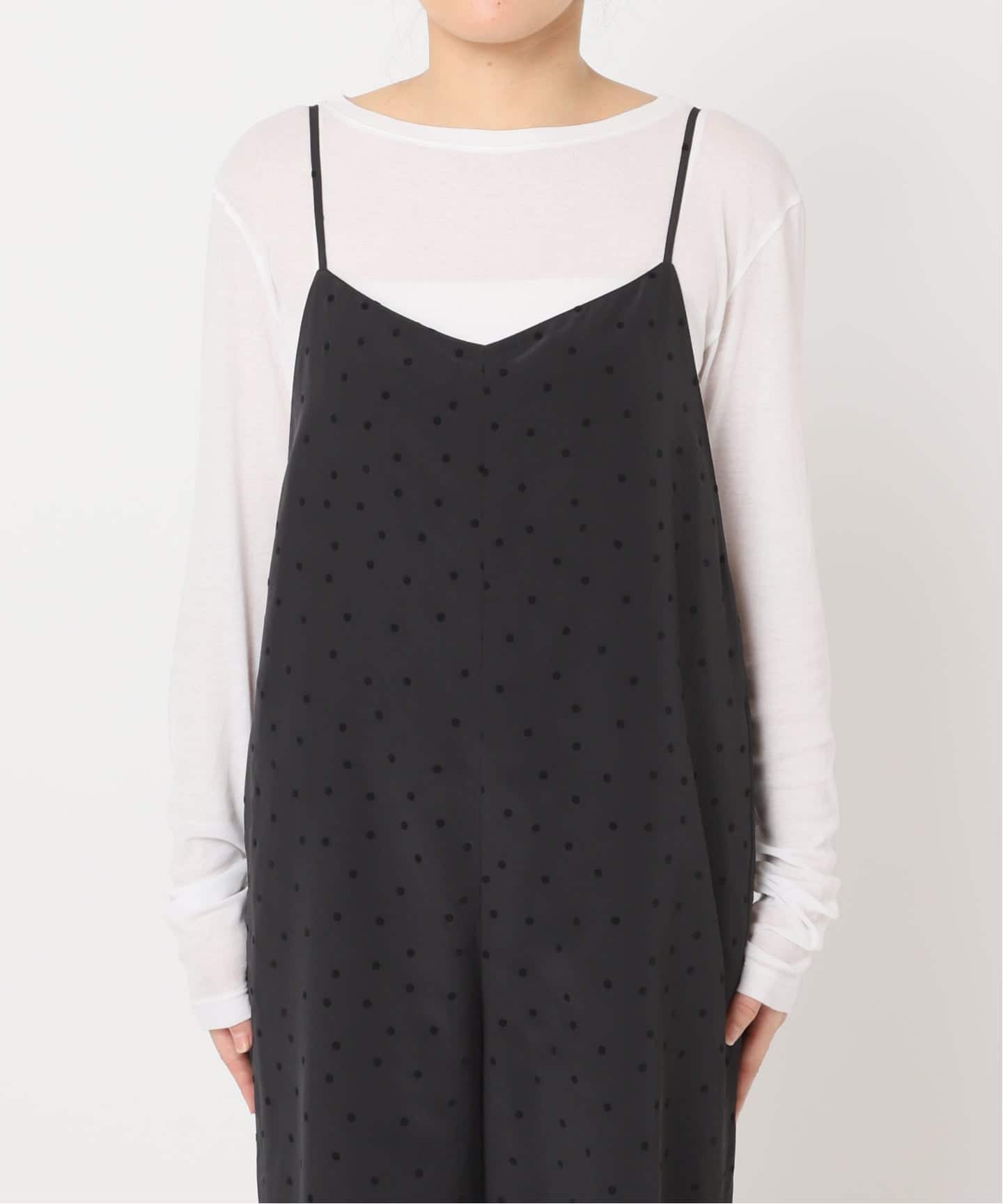 WEB限定》フロッキードットキャミサロペット（サロペット