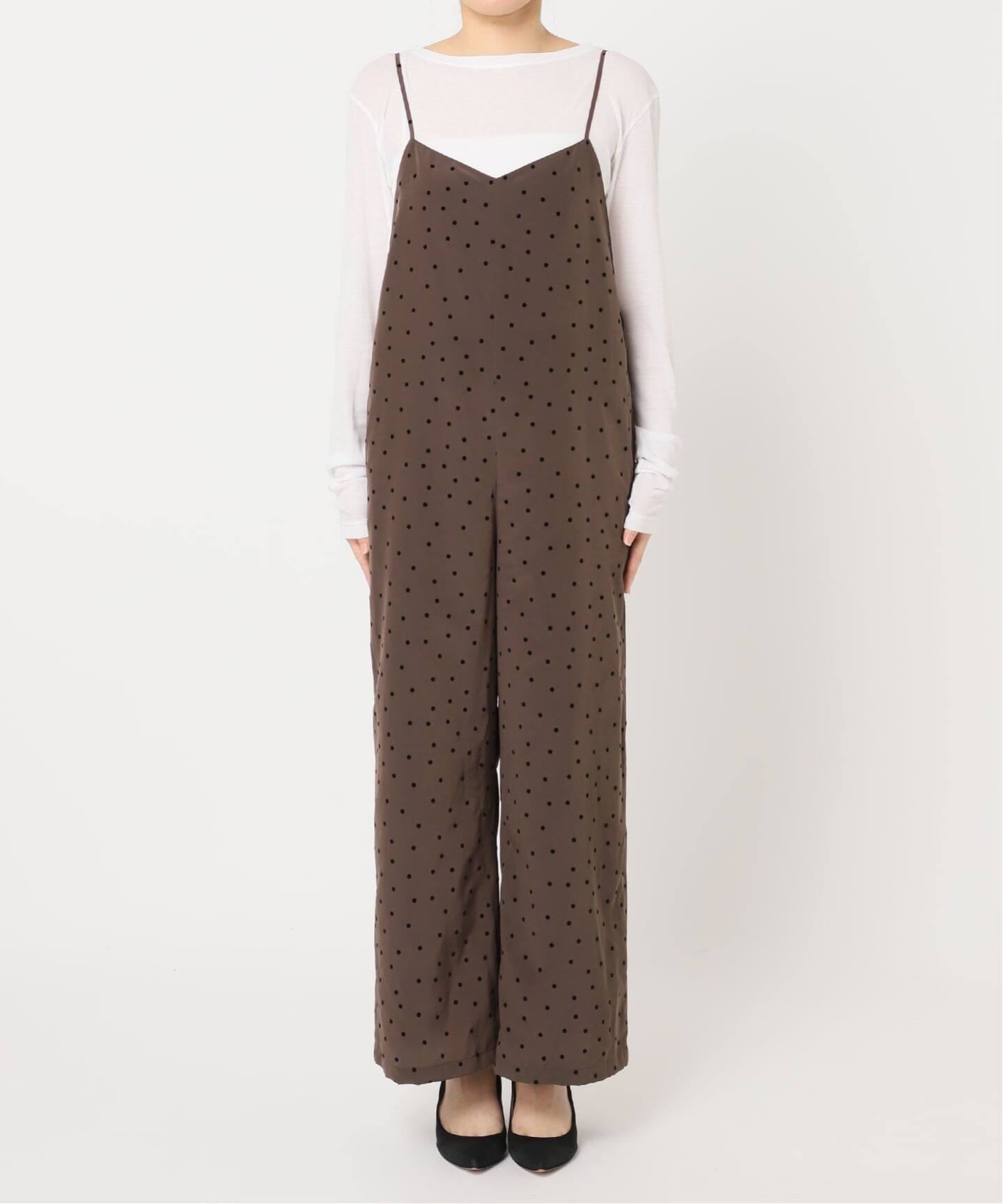 WEB限定》フロッキードットキャミサロペット（サロペット