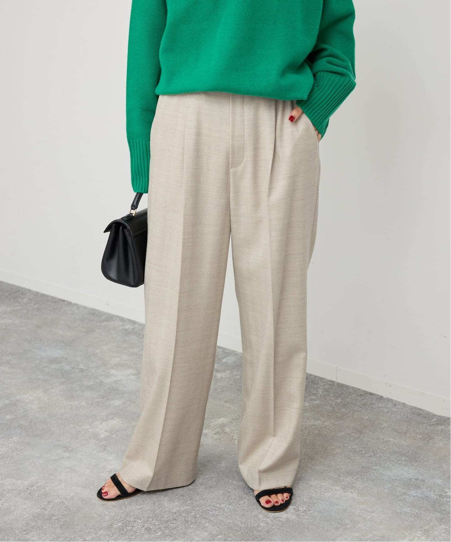 うさこ様 美品\★/【Spick & Span】サキソニータックイージーパンツ◆ Spick & Span｜《予約》手洗い可 / サキソニーイージー