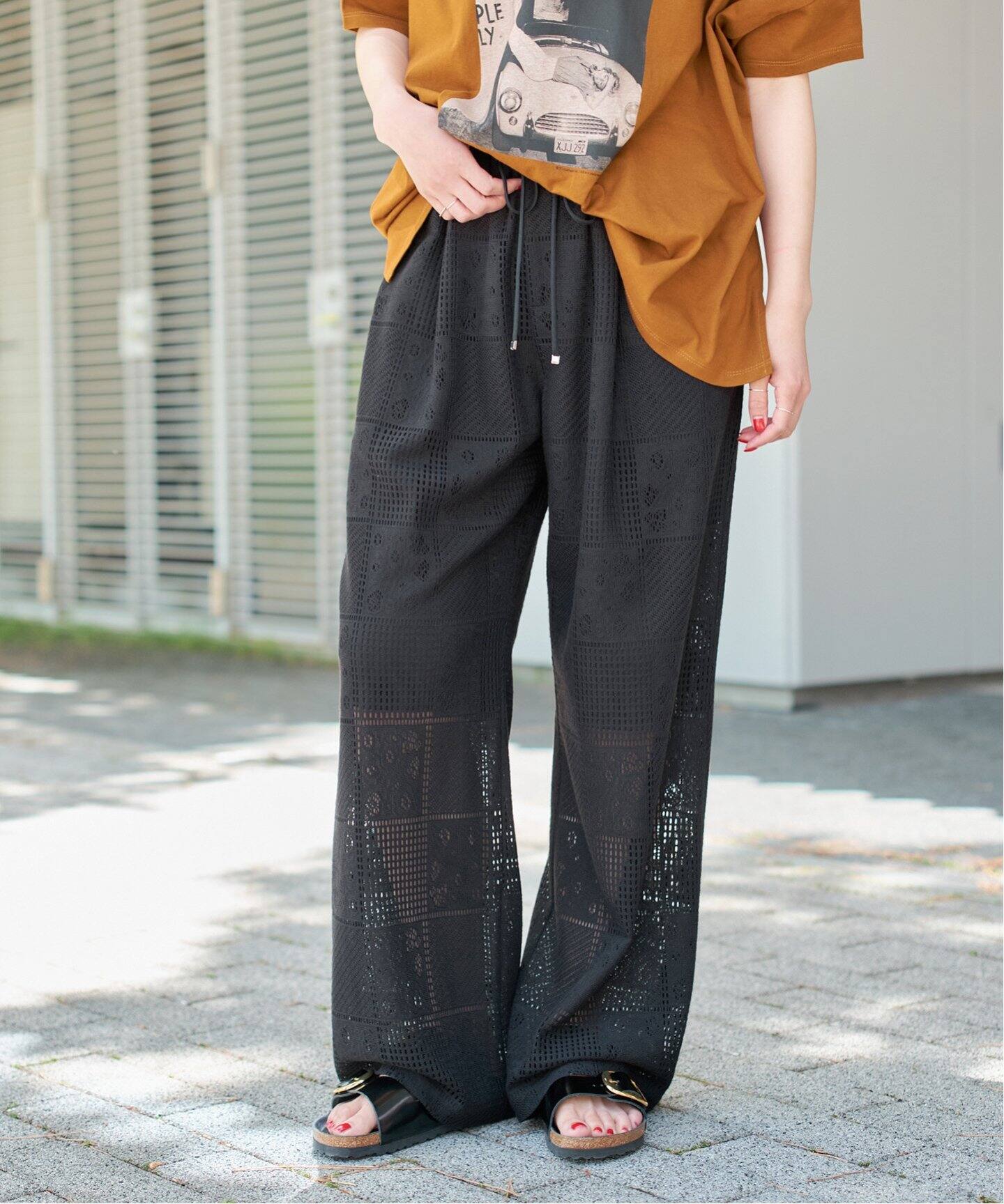一部店舗+WEB限定》PEレースイージーパンツ（その他パンツ）｜Spick