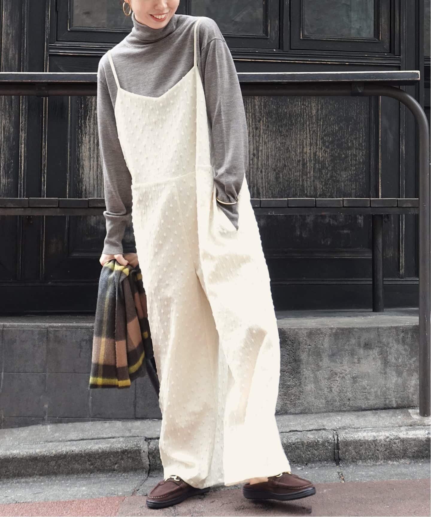 WEB限定》ドットジャガードサロペット（サロペット／オーバーオール