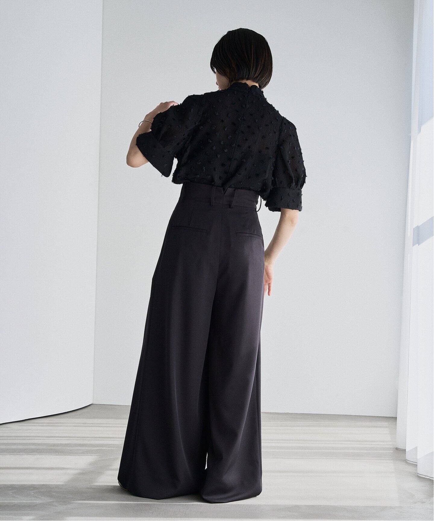 alo ブラック ワイドパンツ サ L alo ブラック ワイドパンツ サ L