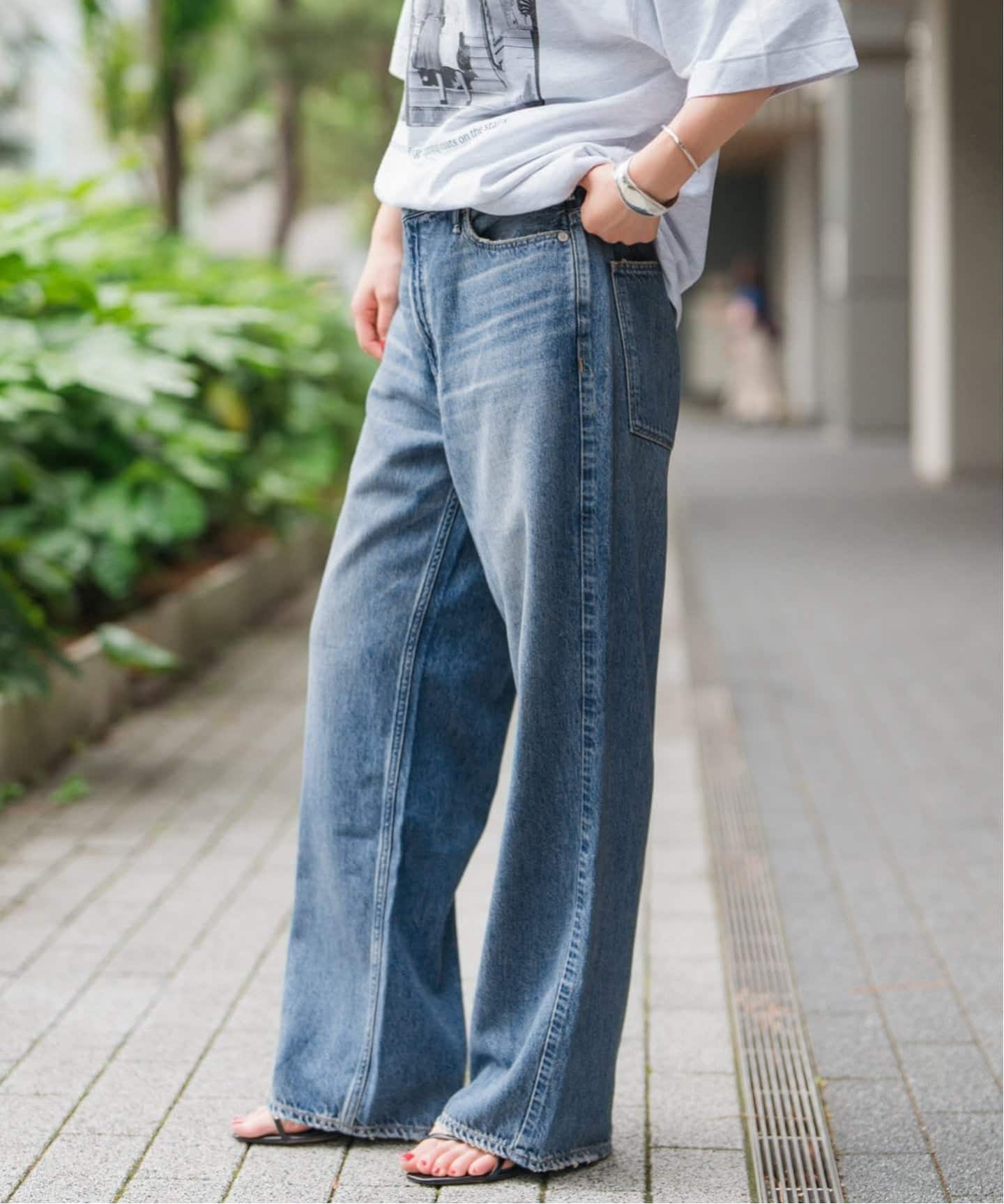 upper heights ワイドレッグデニム ライトブルー22 upper heights ワイドレッグデニム ライトブルー22